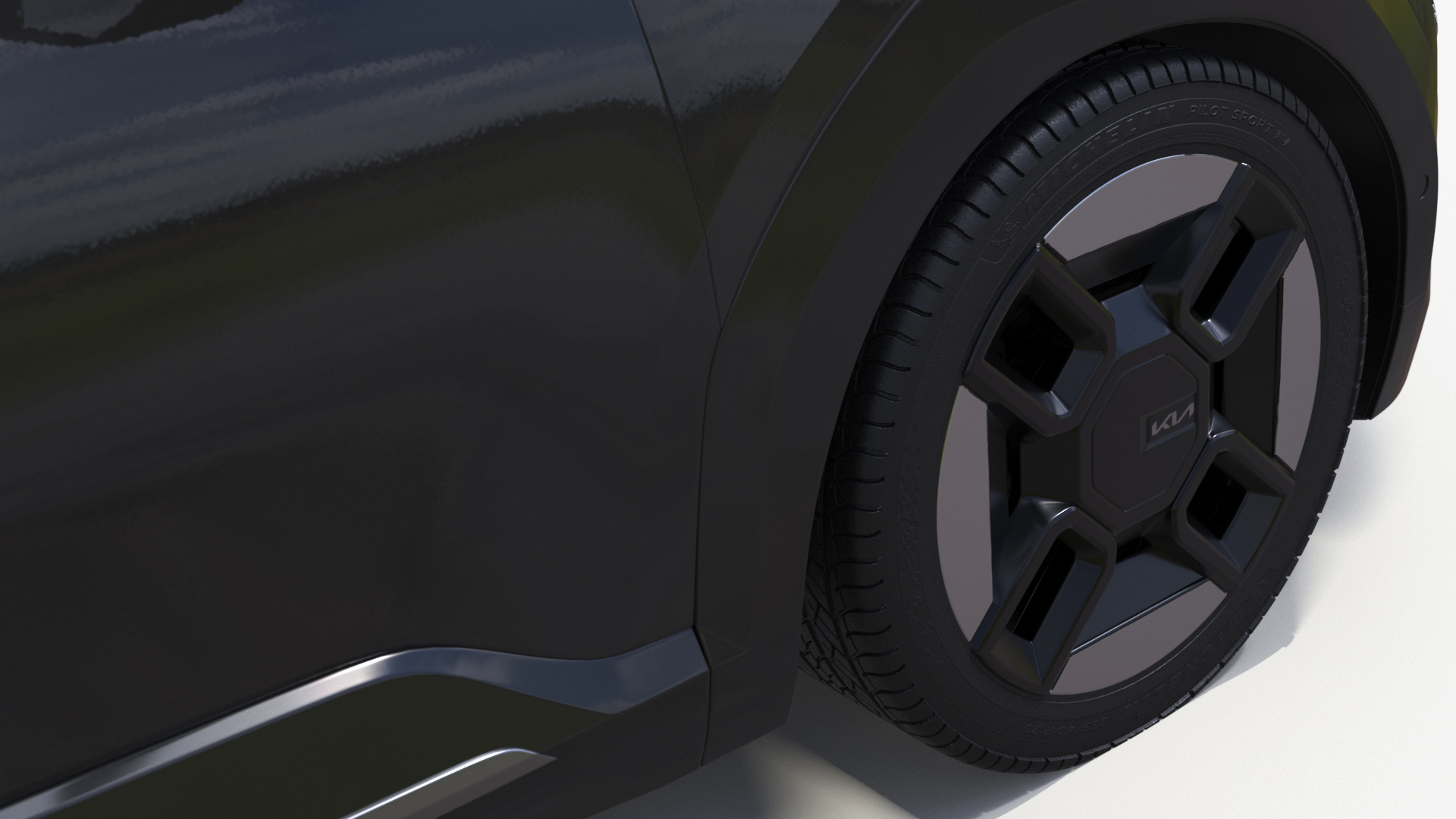 3D model KIA EV9 Luxury SUV Black Simplified