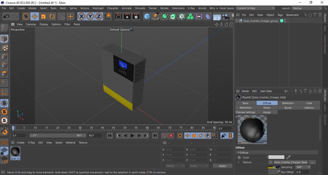 Solar Inverter Charger 3D