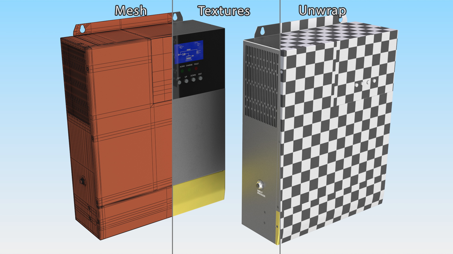 Solar Inverter Charger 3D