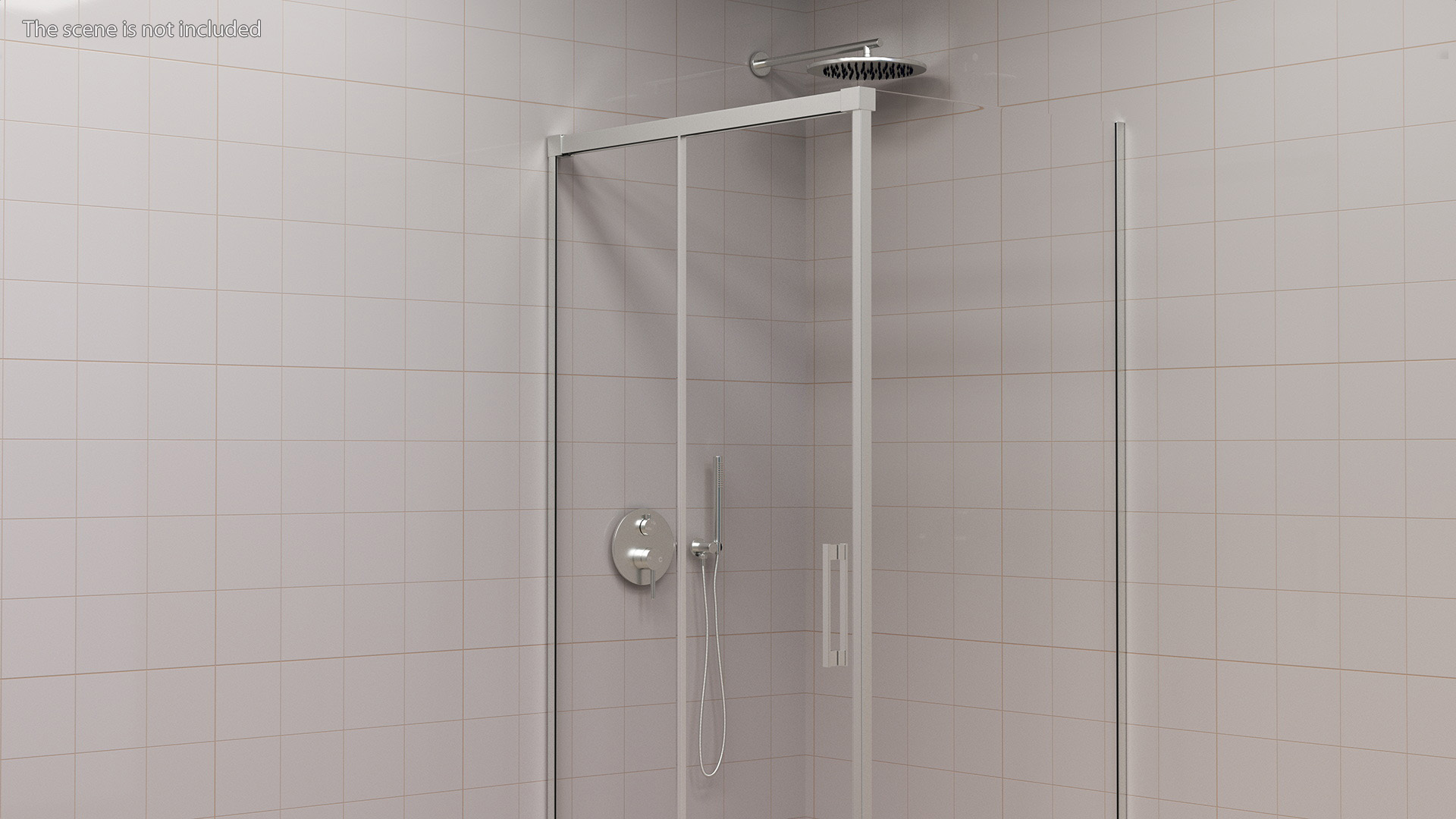 3D Rectangle Shower Enclosure with Sliding Door Silver