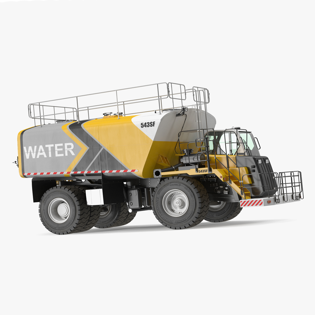 3D model Construction Water Truck Rigged for Maya