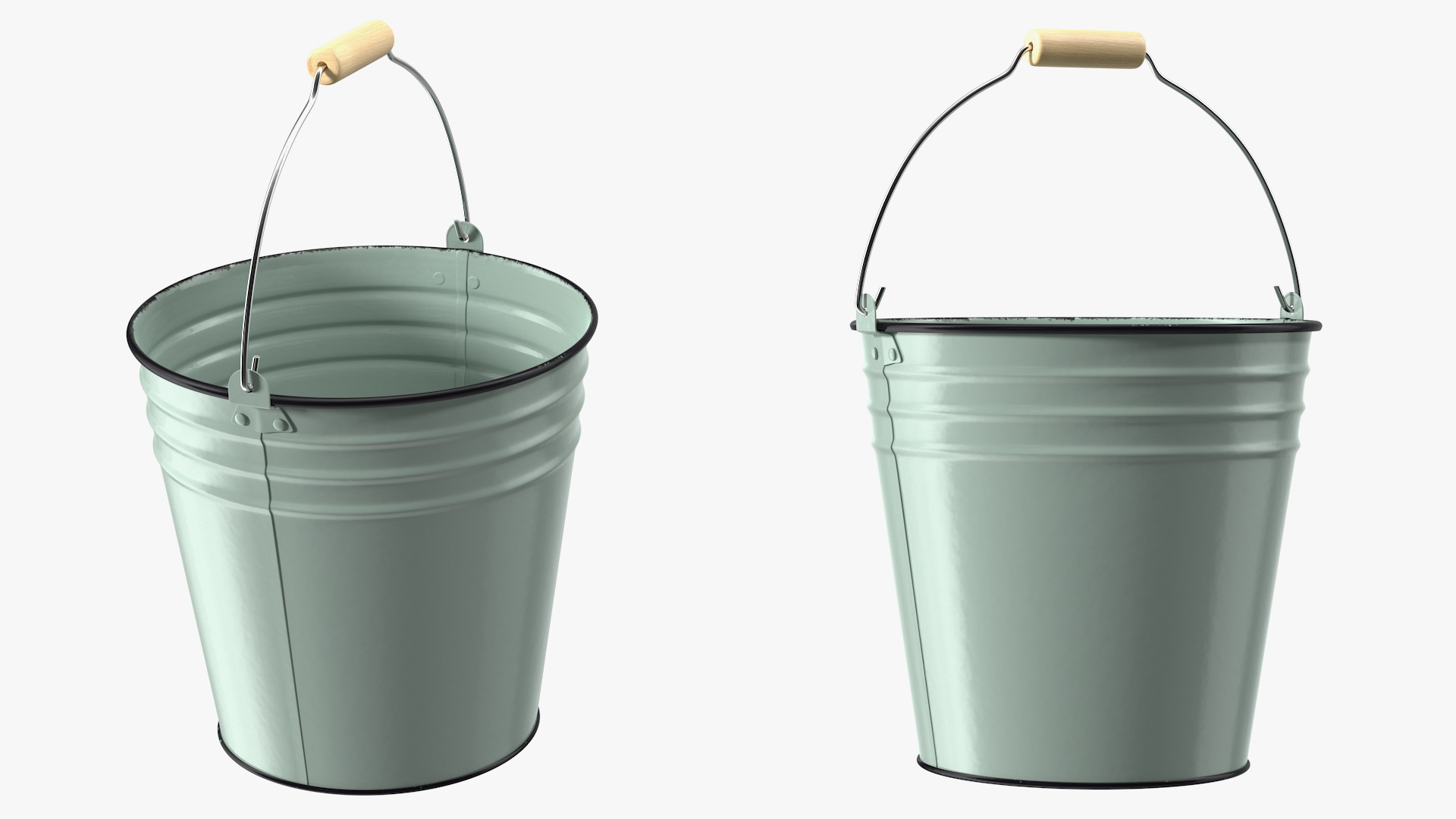 3D Blue Enamel Bucket 5L