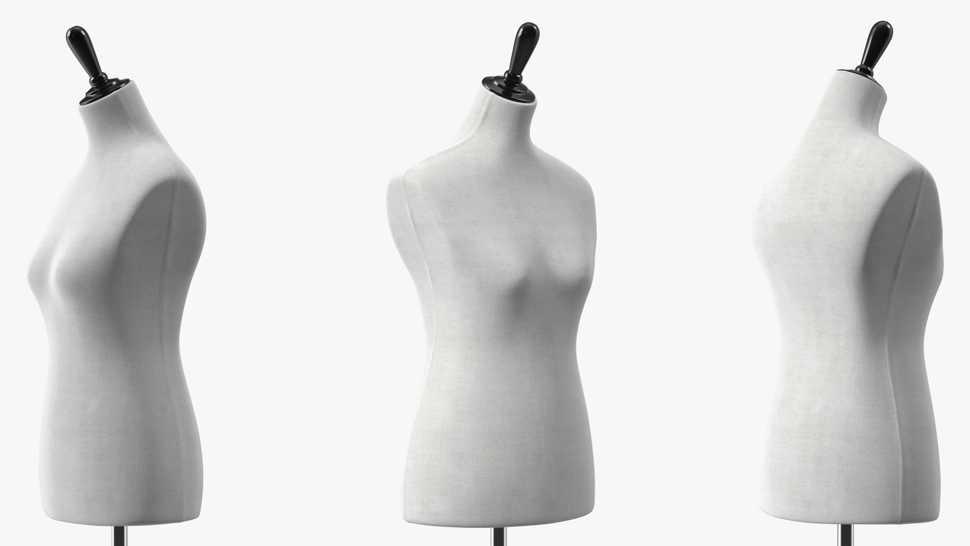 3D model Female Sewing Mannequin Torso with Stand