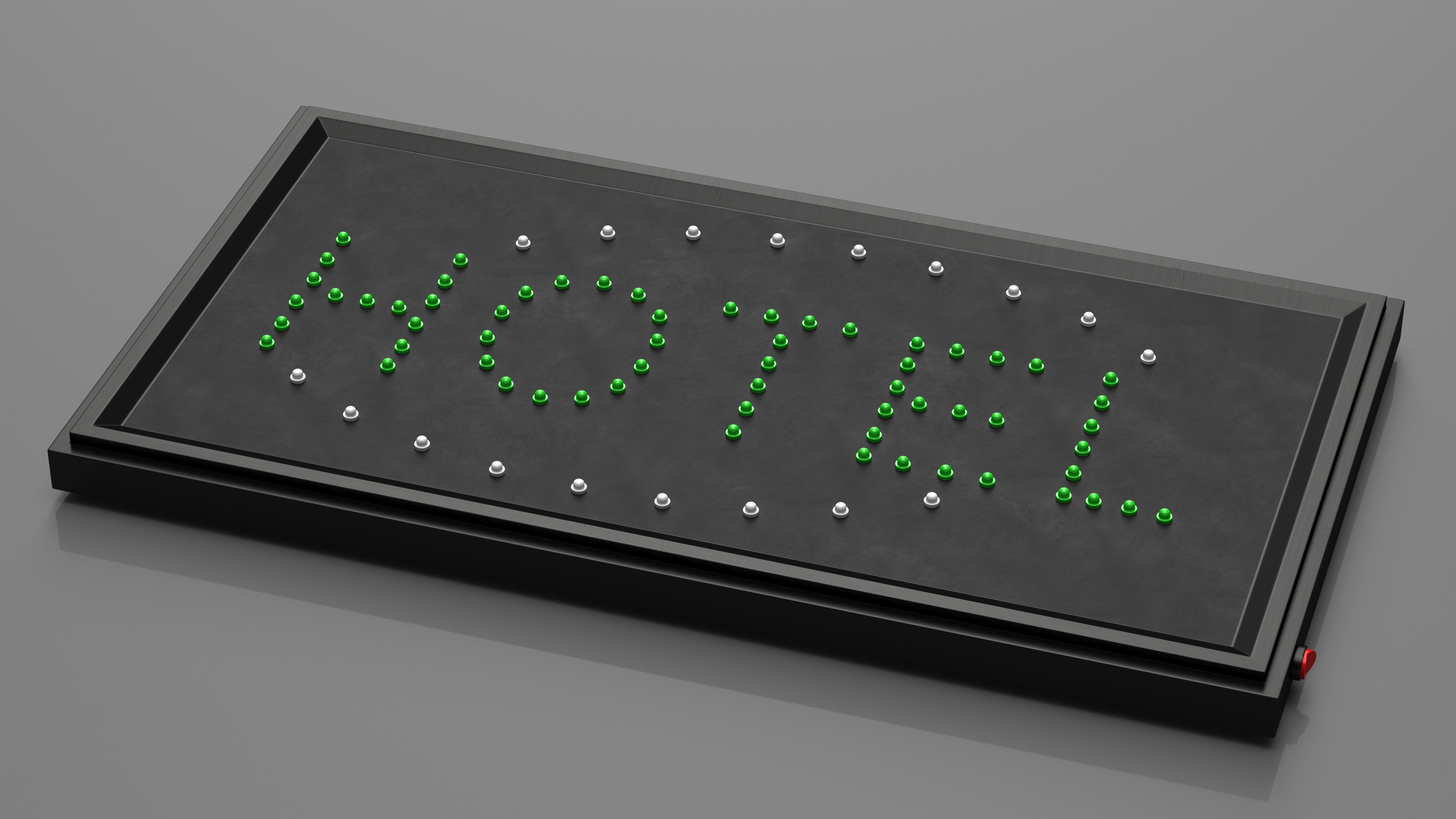 Green Hotel LED Neon Sign OFF 3D model