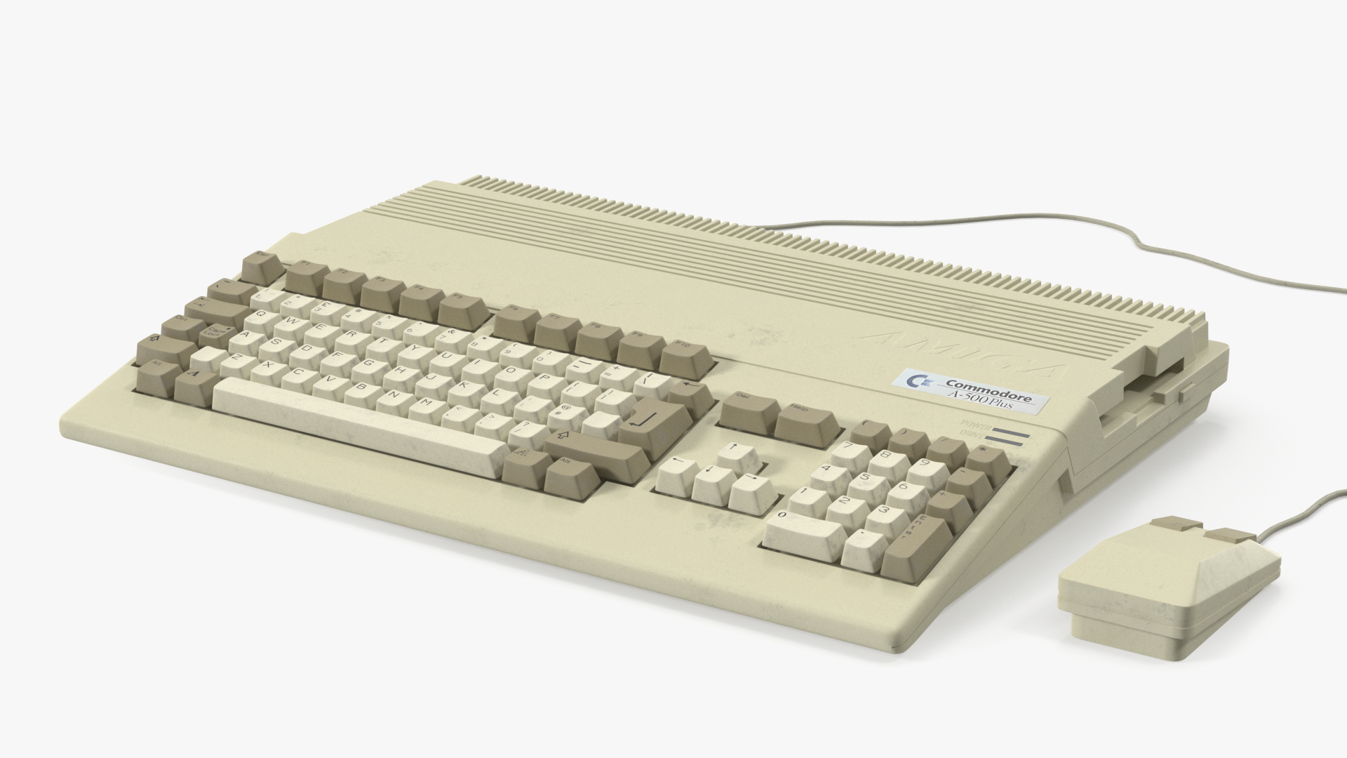 3D Amiga 500 Home Computer Old Keyboard