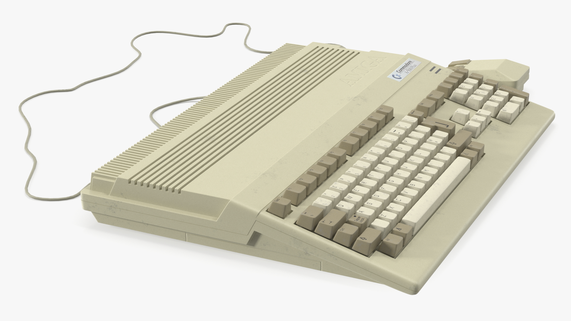 3D Amiga 500 Home Computer Old Keyboard