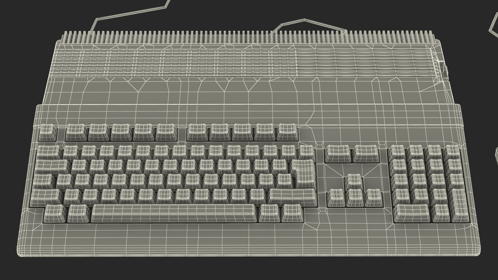 3D Amiga 500 Home Computer Old Keyboard