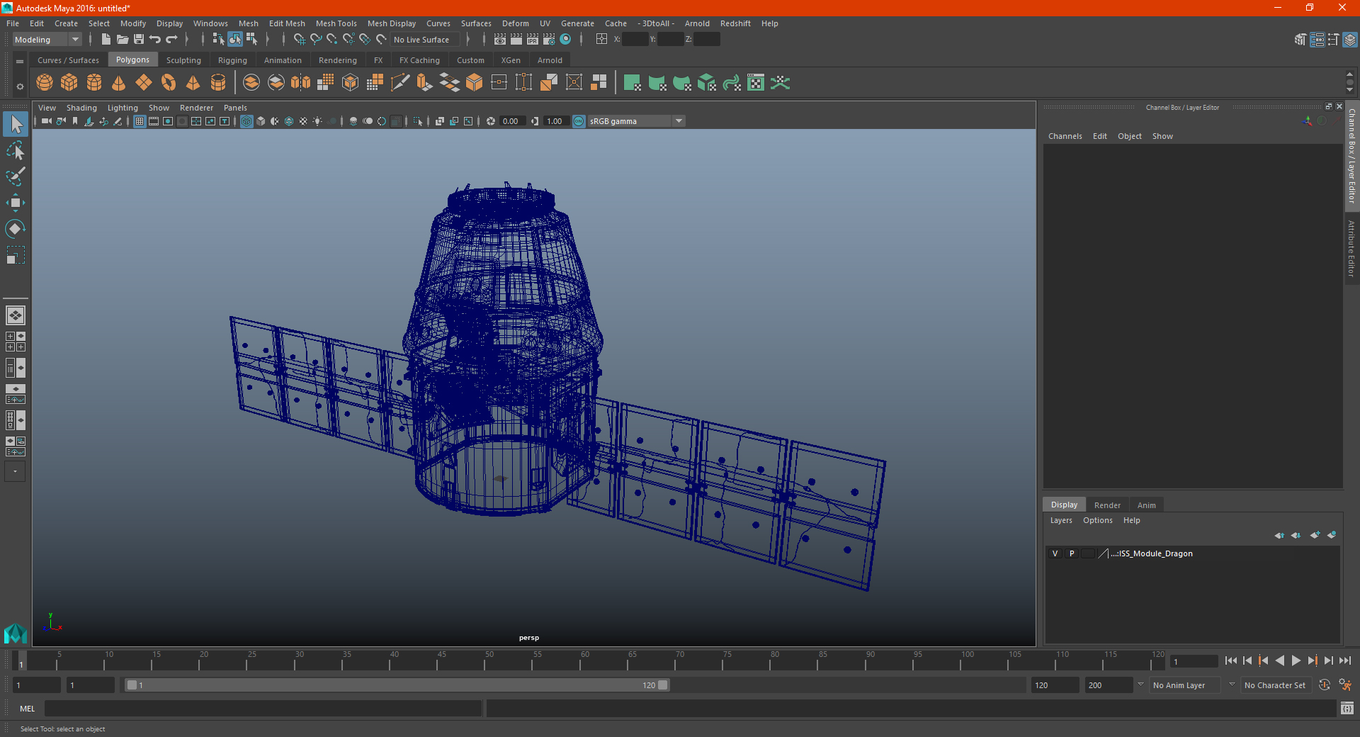 ISS Module Dragon 3D