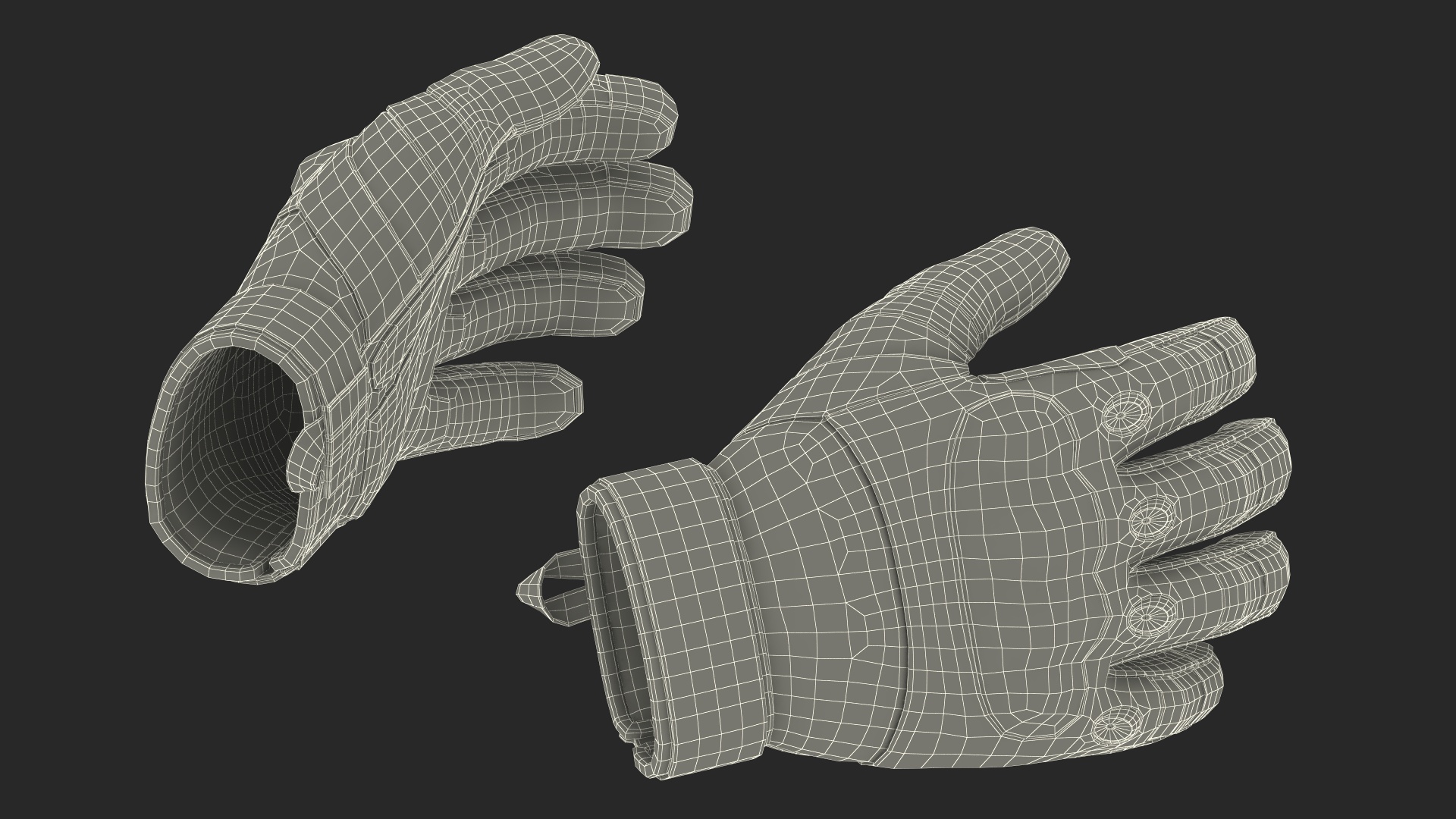 Tactical Gear Gloves Fur 3D model