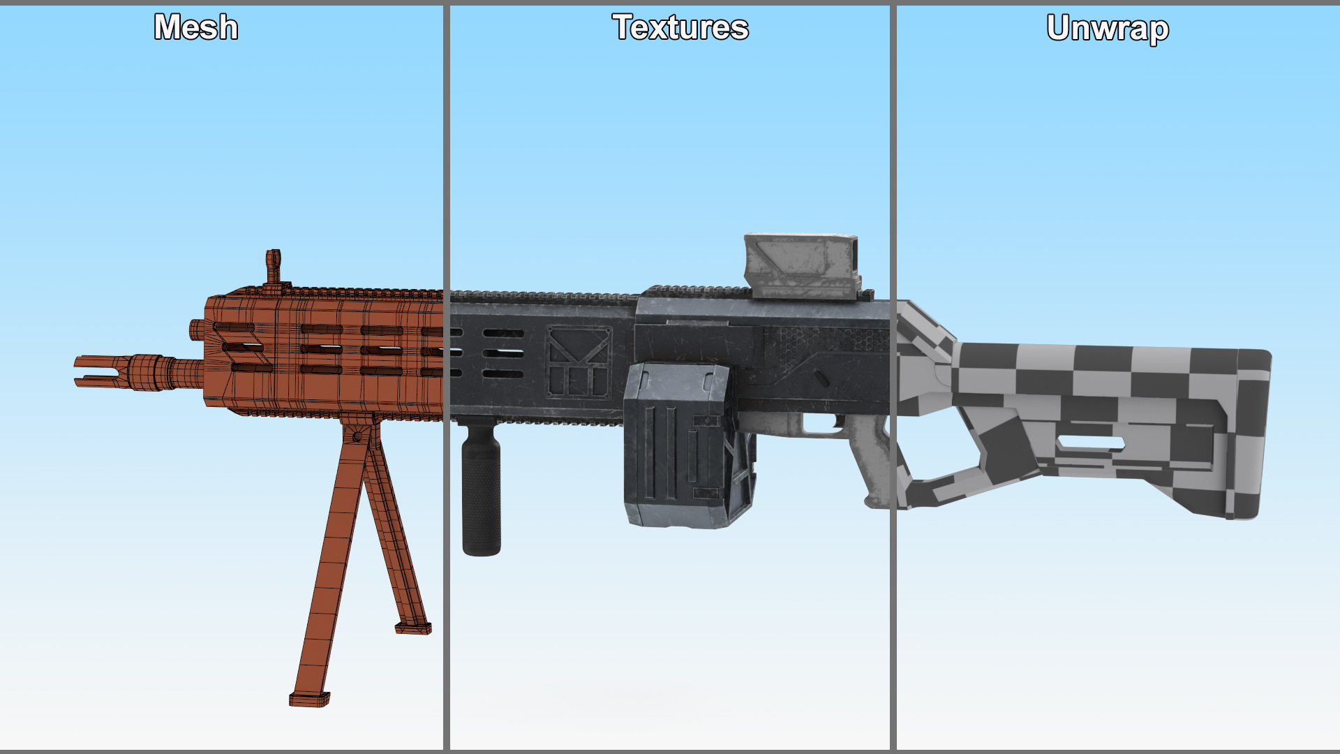 3D Worn Fantastic Machine Gun