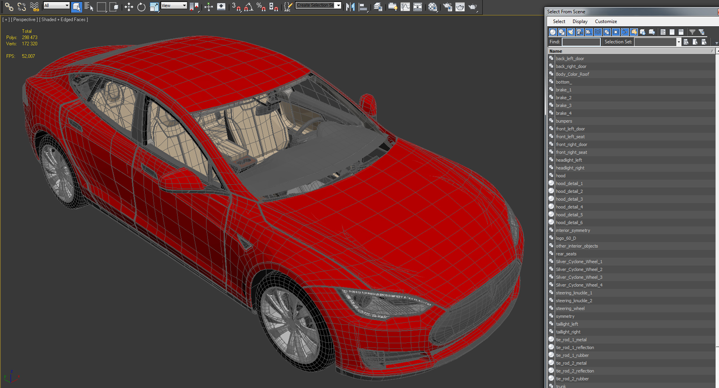 3D Tesla Model S 60 2015