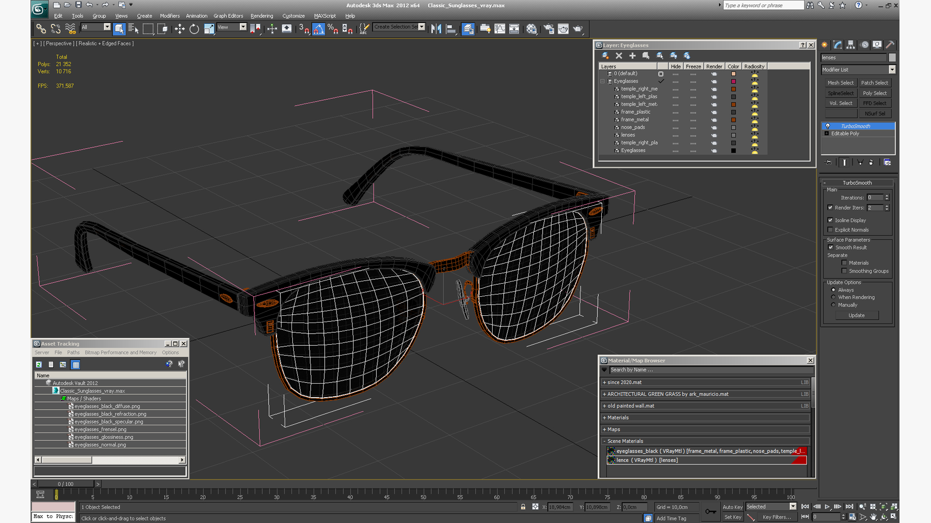 3D Classic Sunglasses model