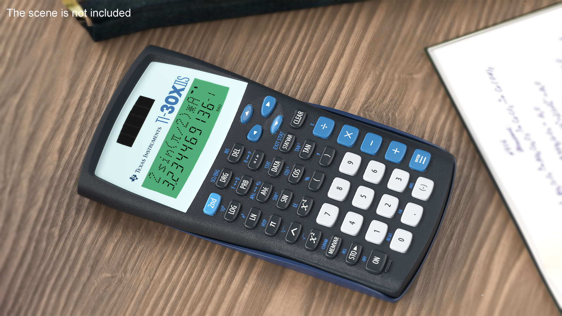 Scientific Calculator Black Switched ON 3D model