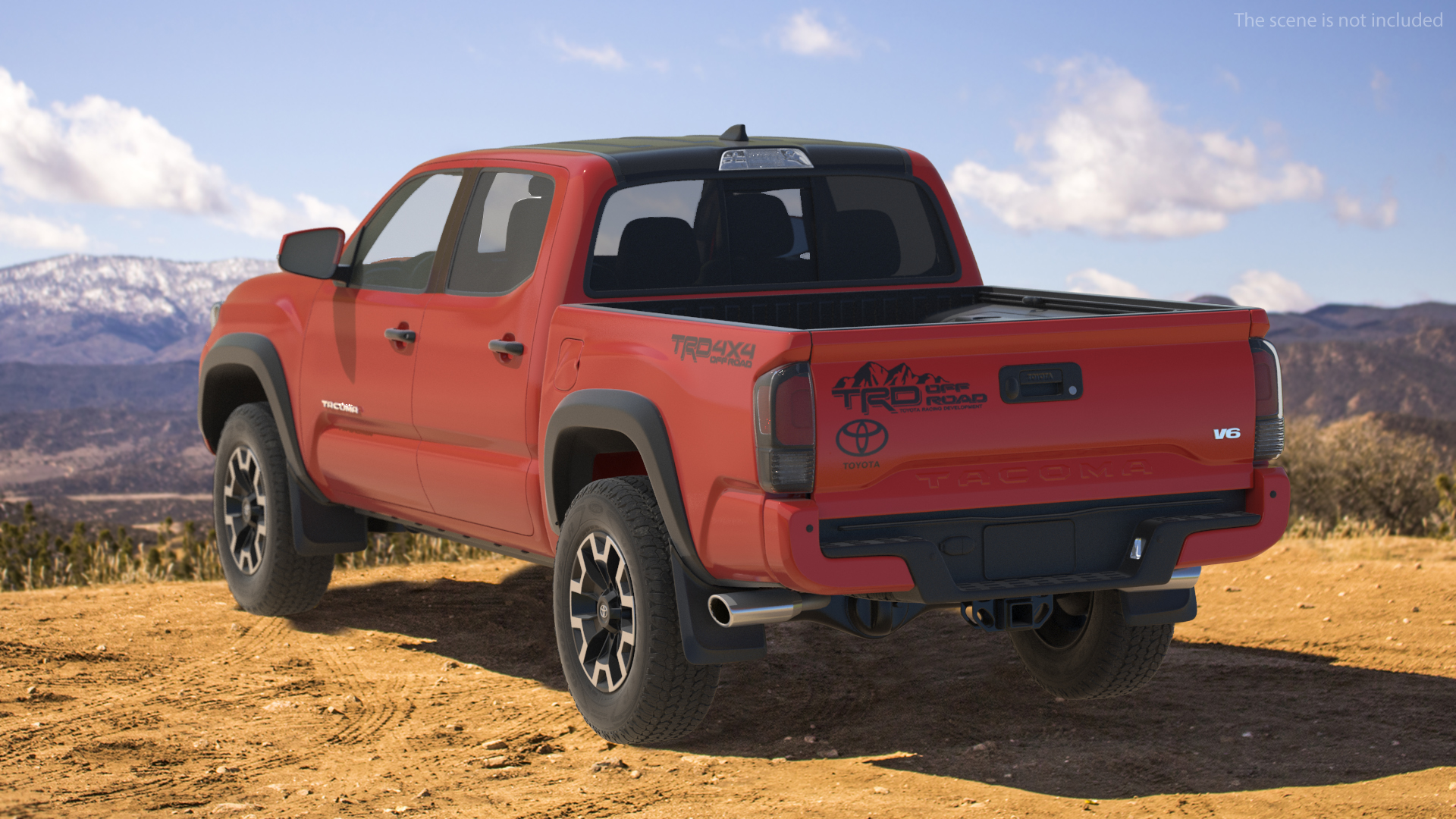 Toyota Tacoma TRD Off Road Red Metallic 2021 3D model