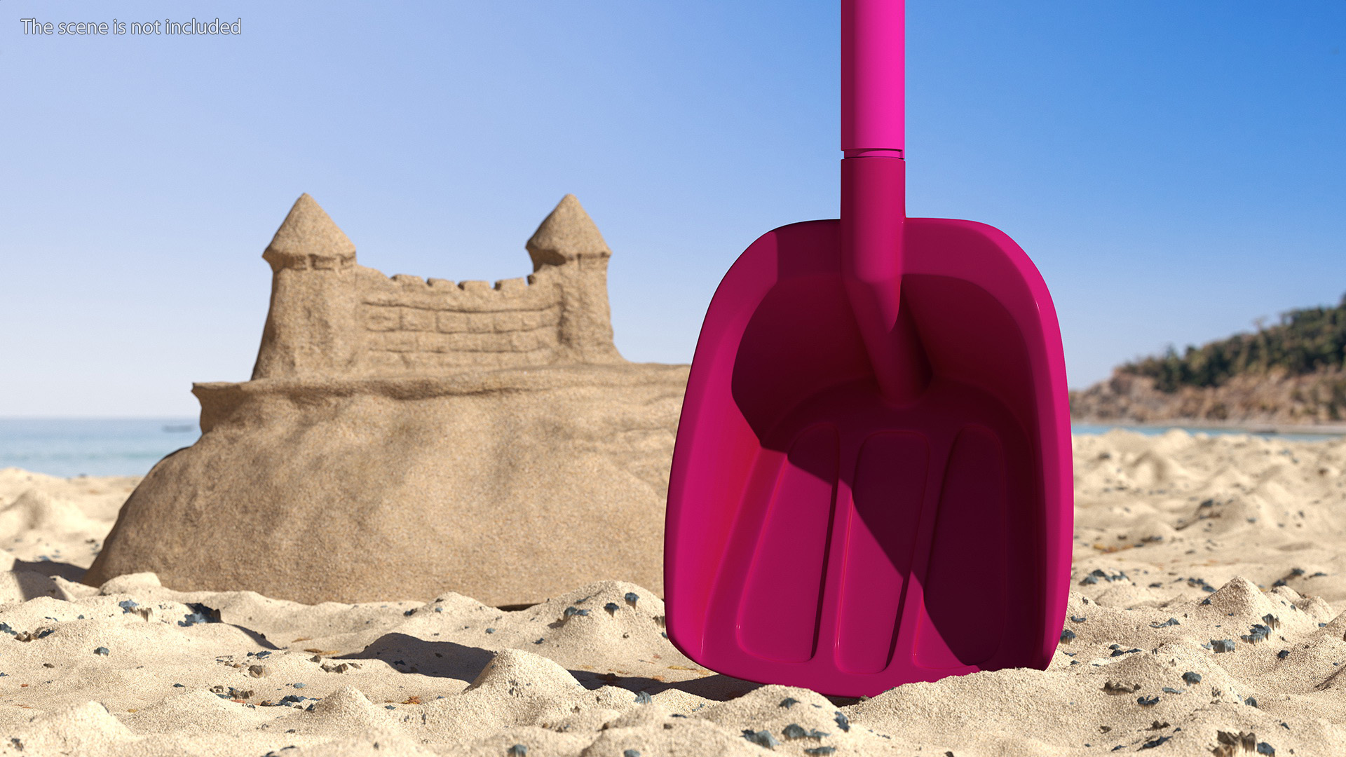 Plastic Beach Spade Pink 3D model