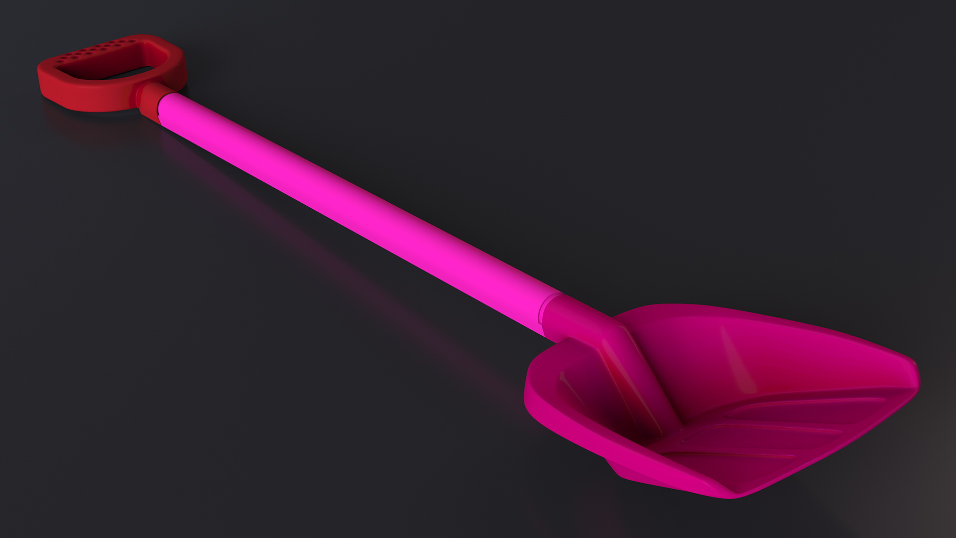 Plastic Beach Spade Pink 3D model