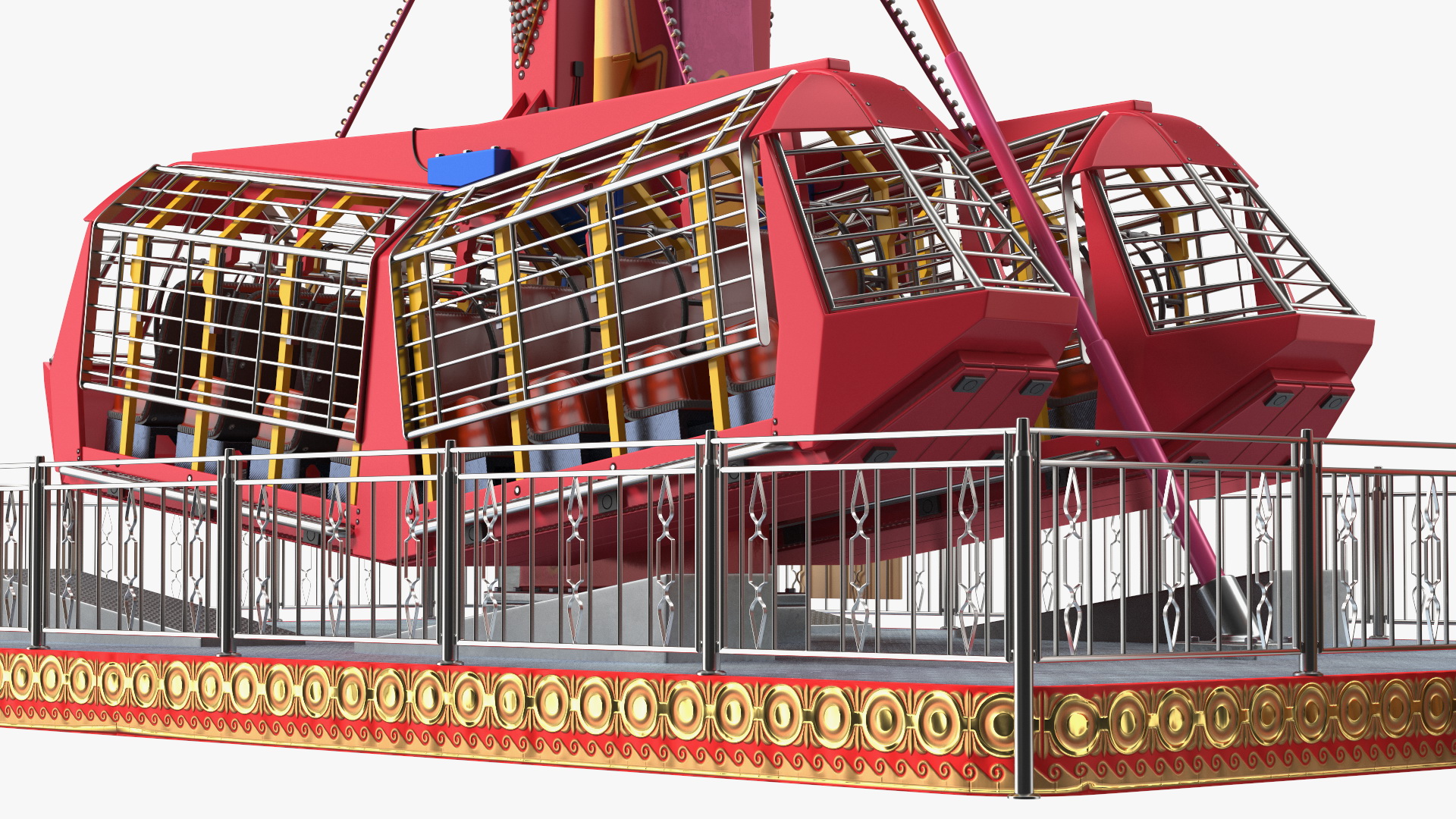 3D model Kamikaze Ranger Ride Attraction OFF