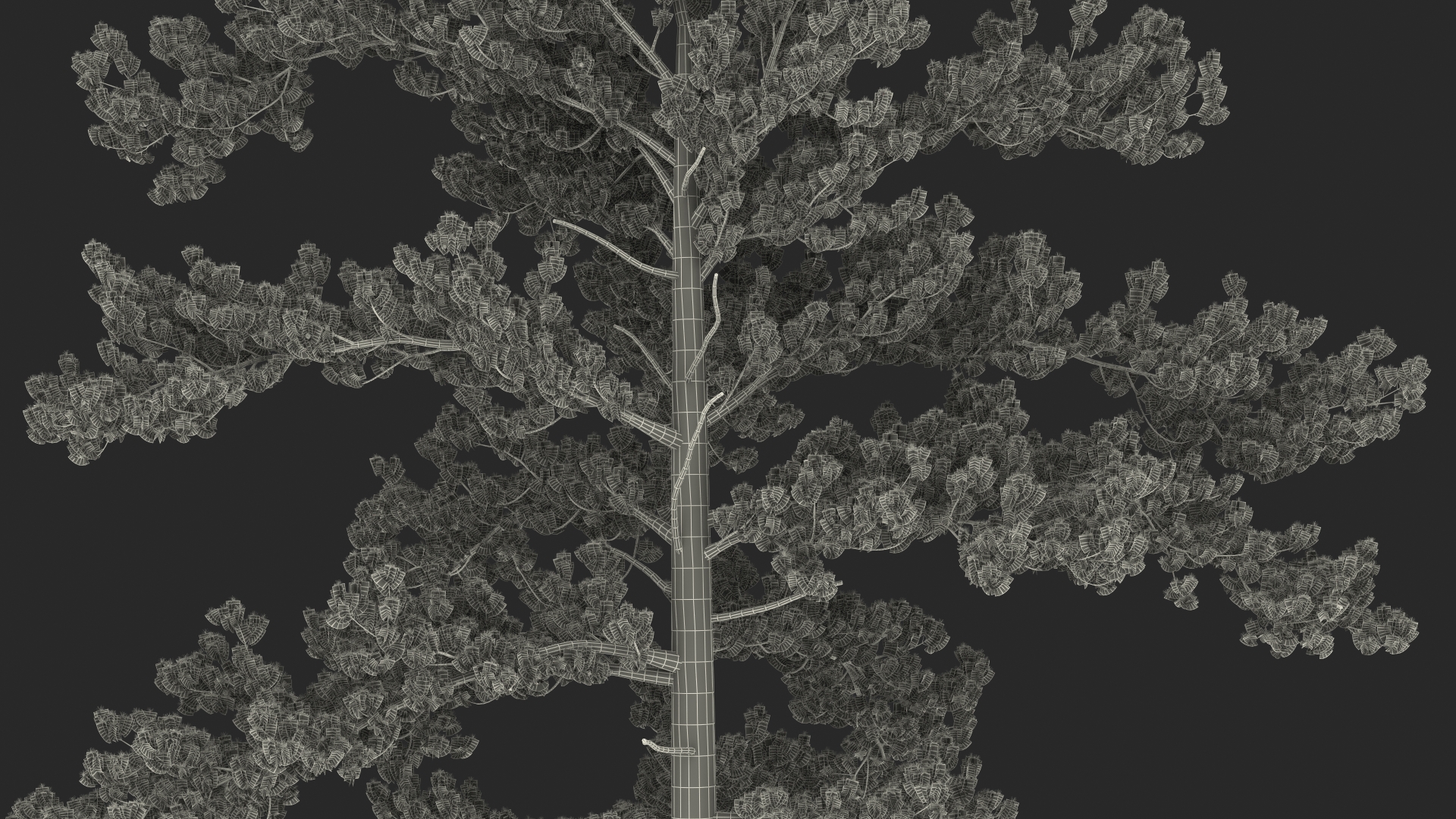 Tree House with One Pine 3D model