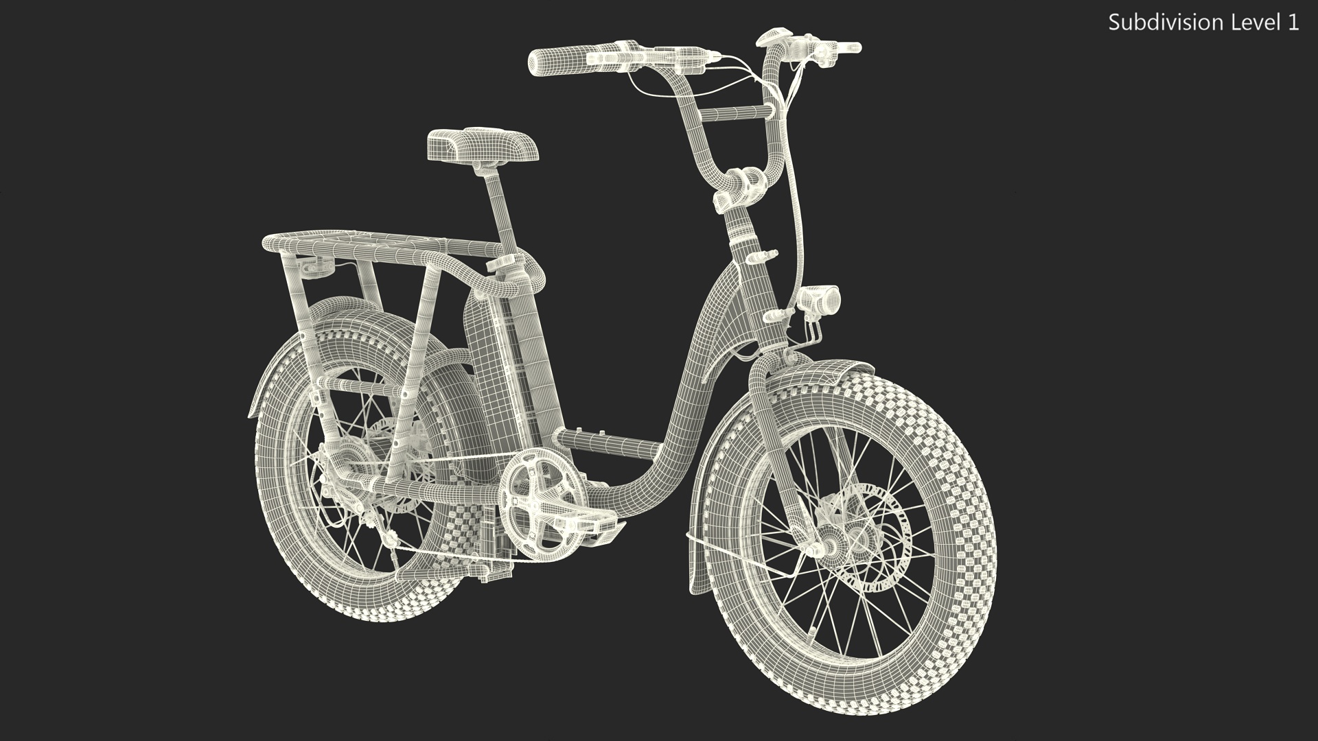 3D Two-Wheel E-Bike Blue