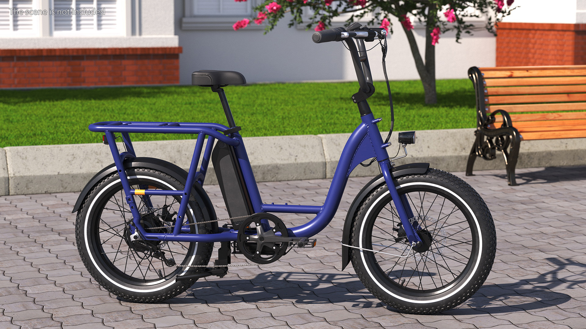 3D Two-Wheel E-Bike Blue