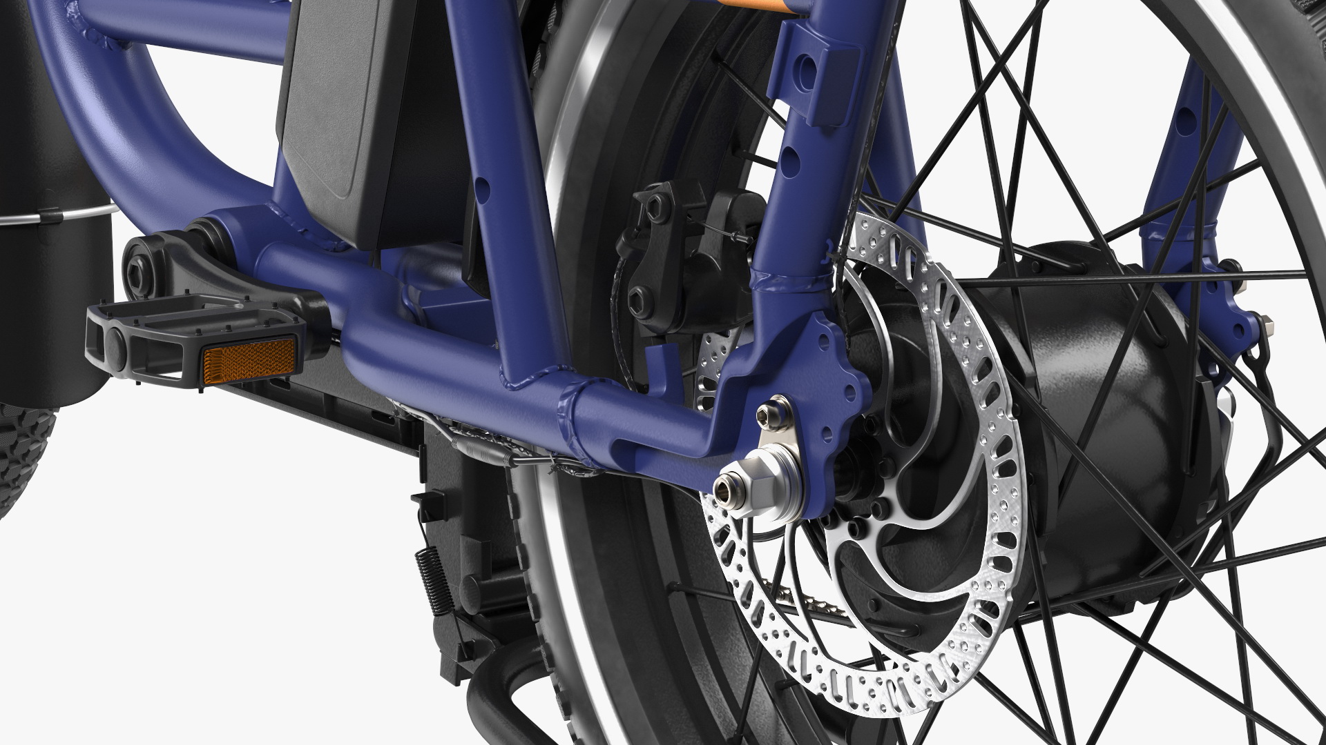 3D Two-Wheel E-Bike Blue