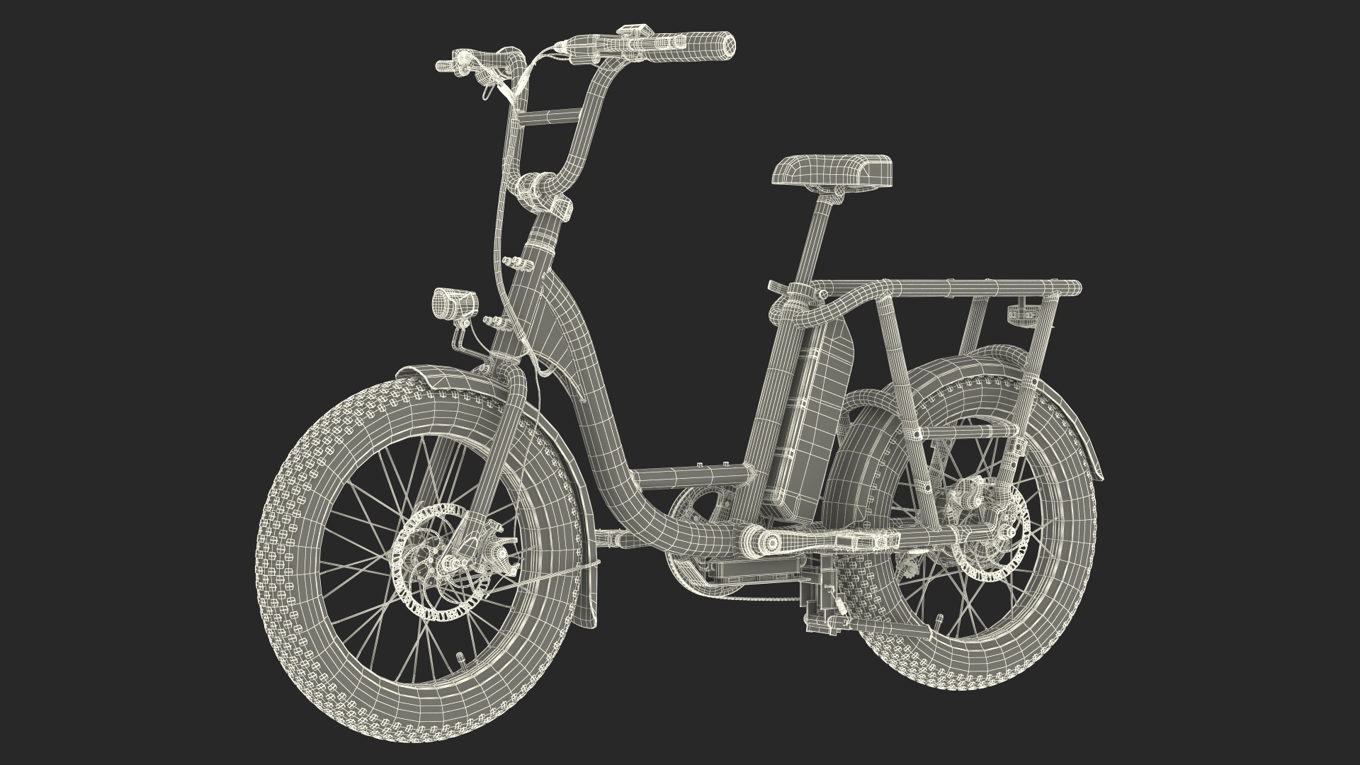 3D Two-Wheel E-Bike Blue