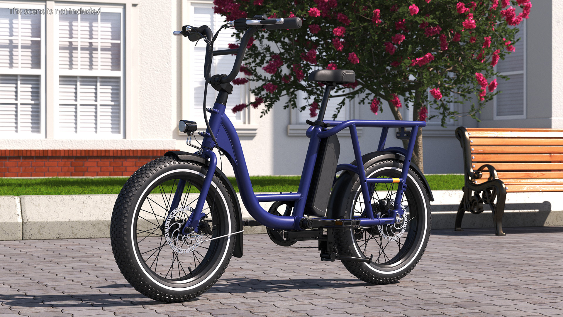 3D Two-Wheel E-Bike Blue