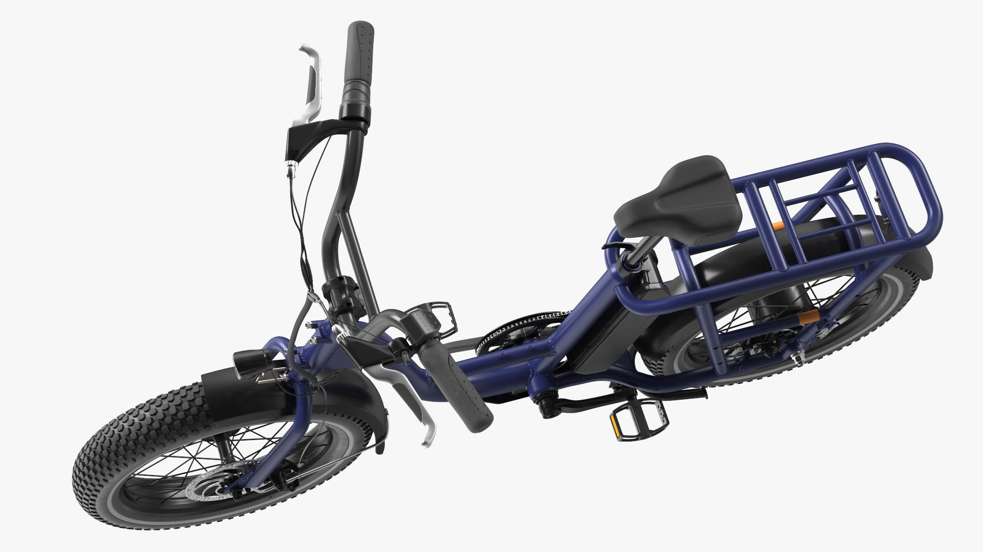 3D Two-Wheel E-Bike Blue