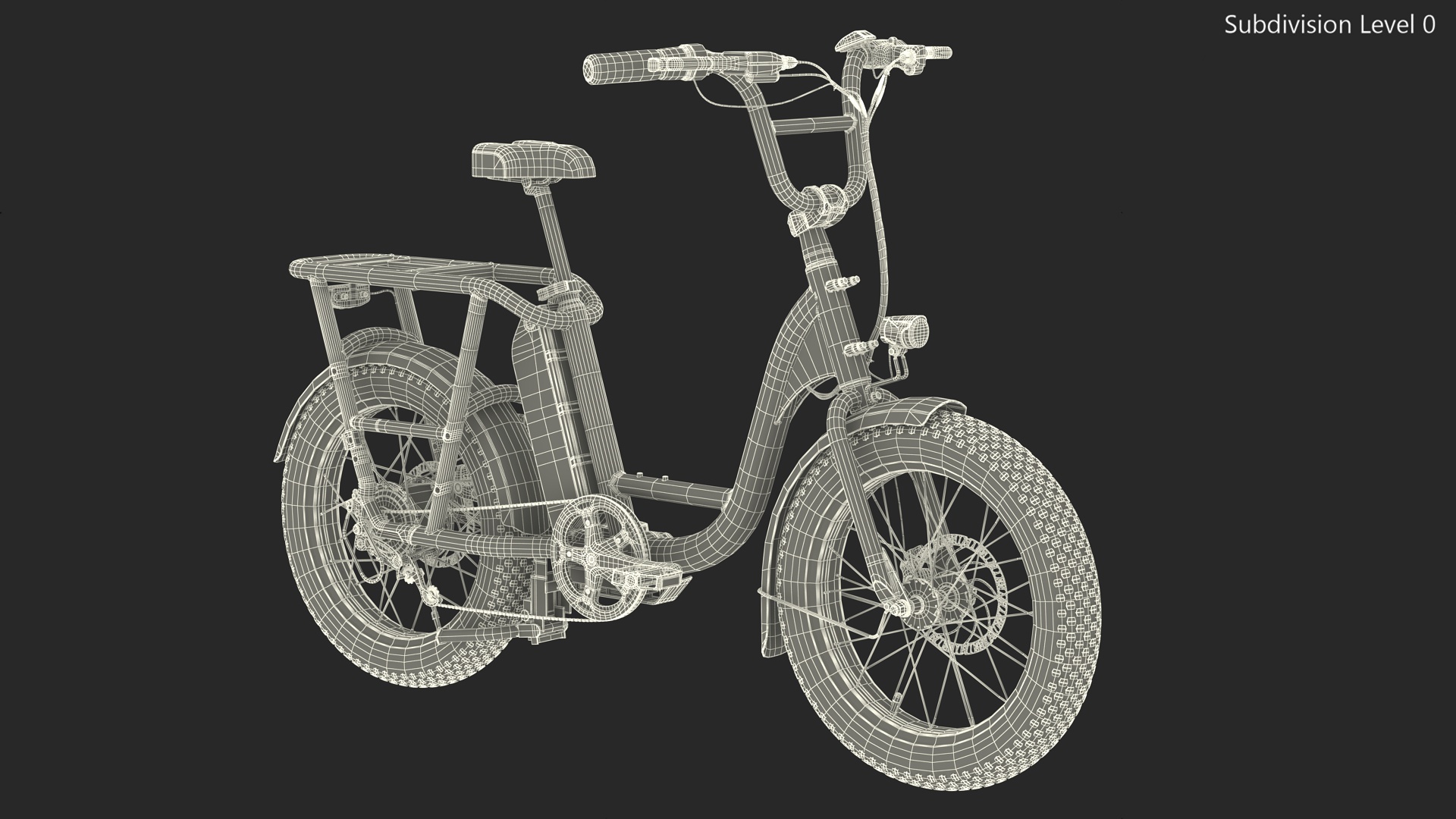 3D Two-Wheel E-Bike Blue