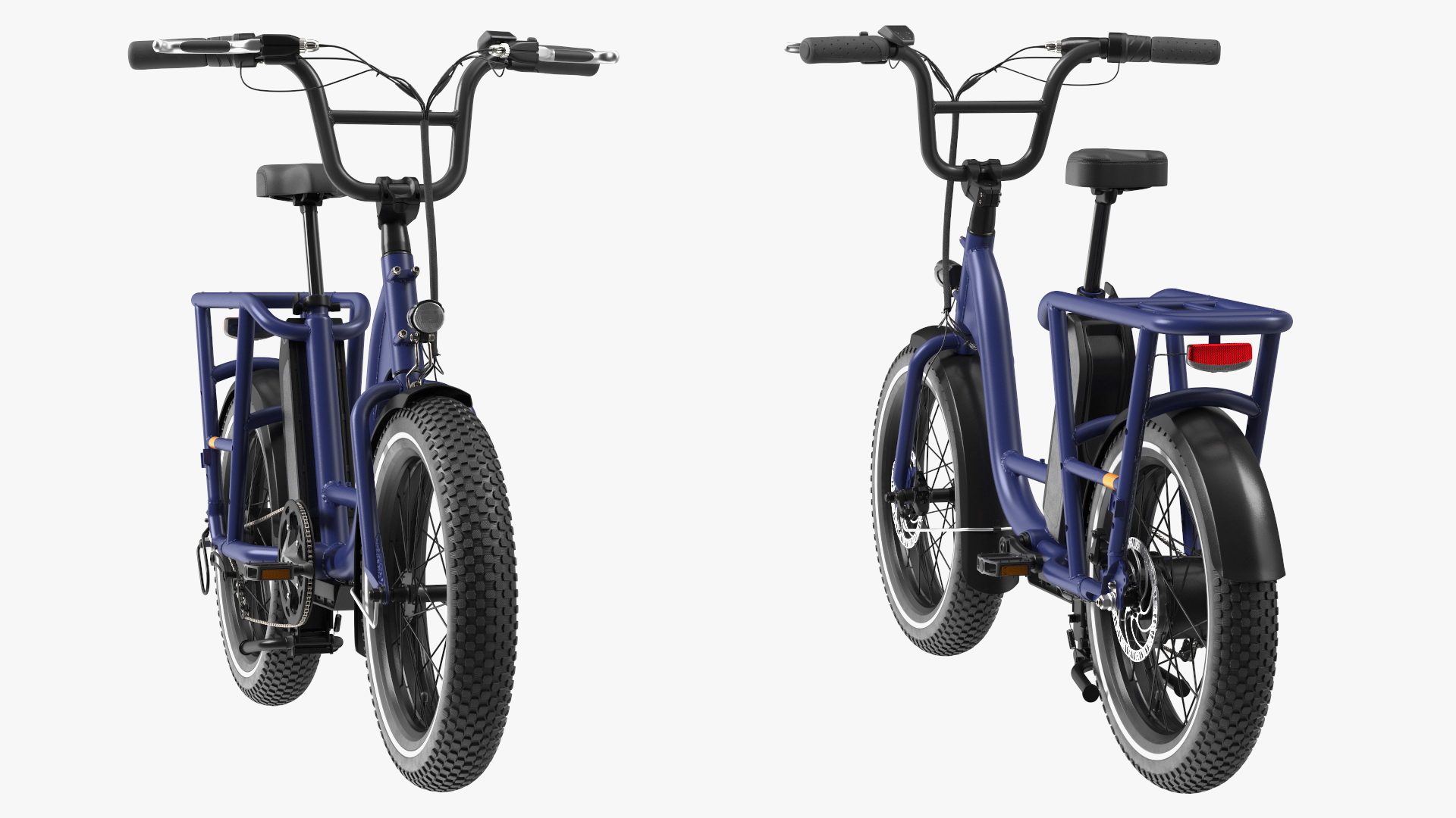 3D Two-Wheel E-Bike Blue