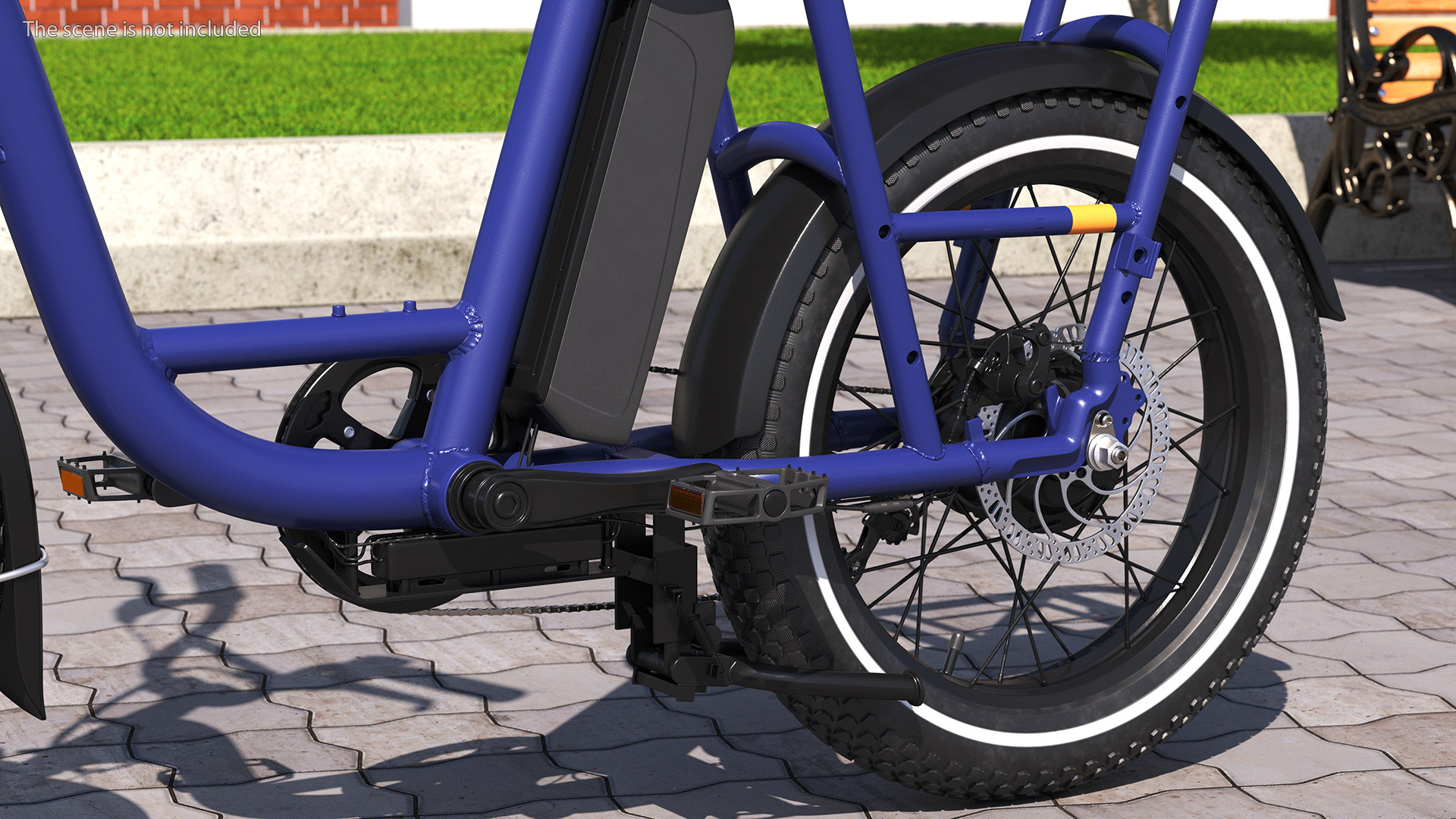 3D Two-Wheel E-Bike Blue