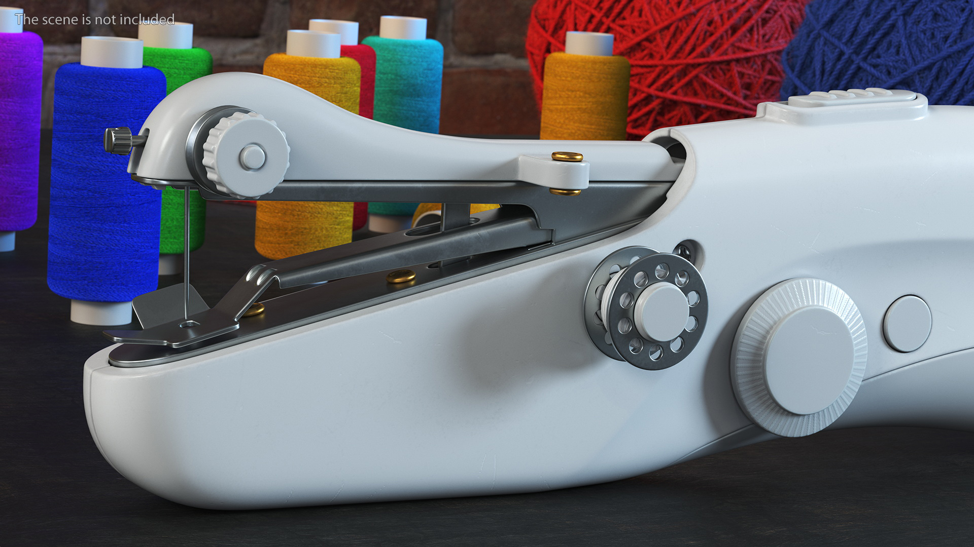 3D Designer Portable Sewing Machine White model