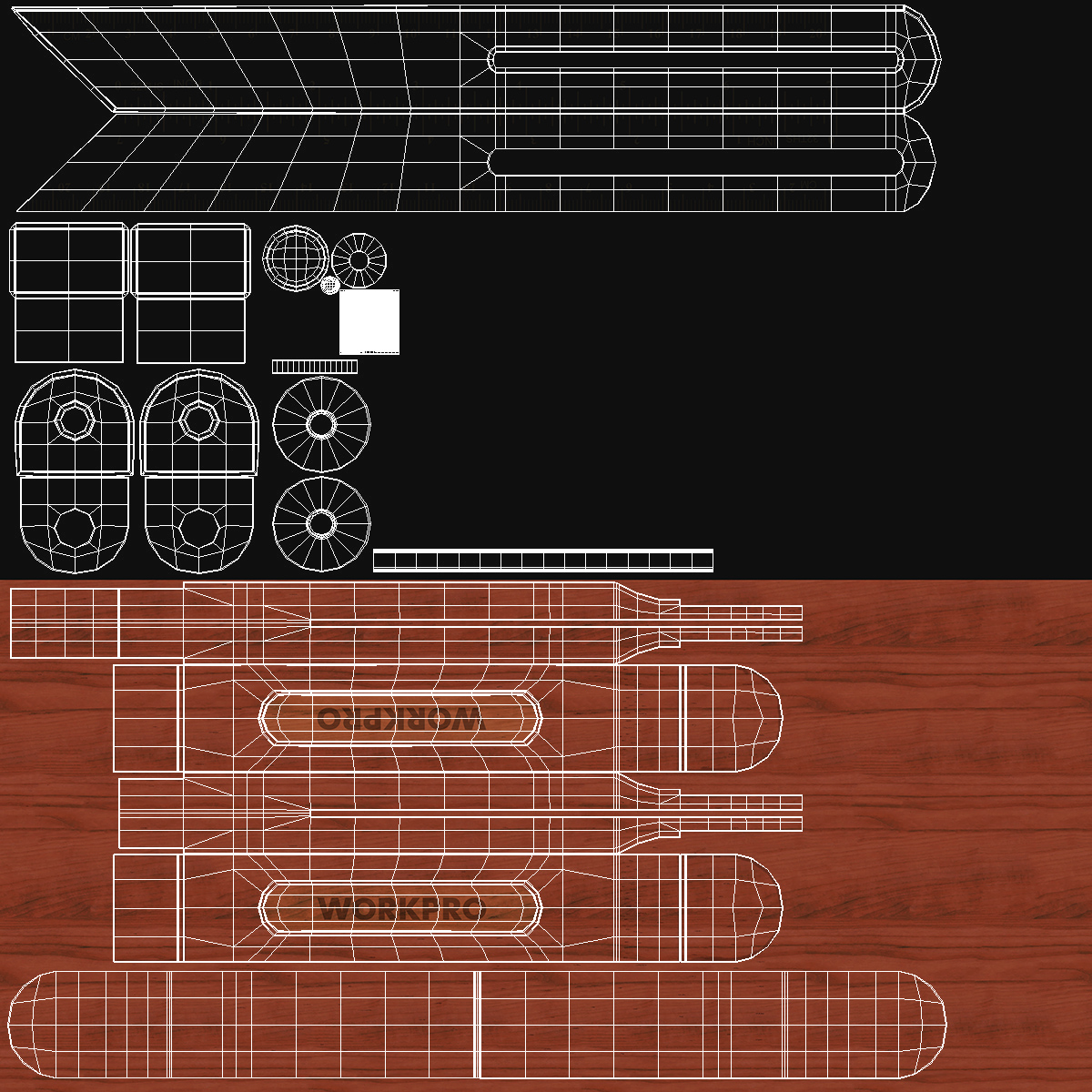 3D Workpro Steel Blade Sliding Bevel model