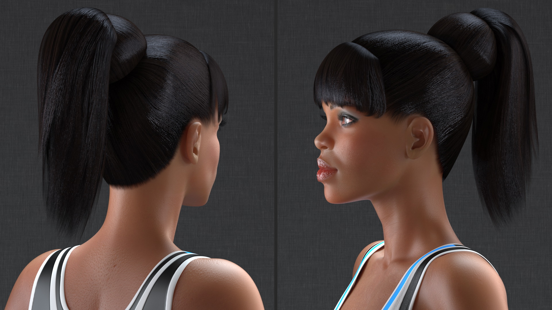 Light Skin Fitness Woman Neutral Pose 3D