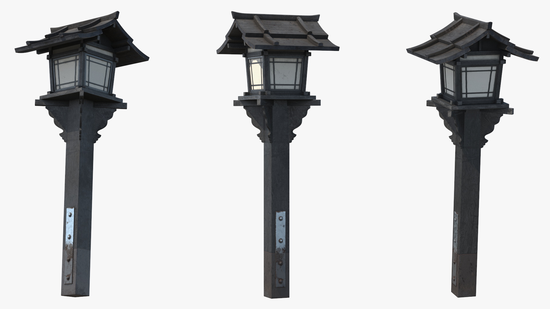 Traditional Japanese Lantern Old 3D