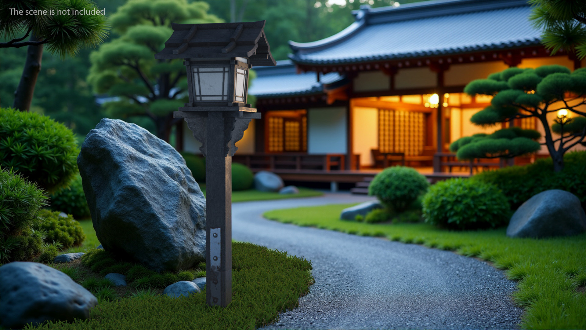 Traditional Japanese Lantern Old 3D