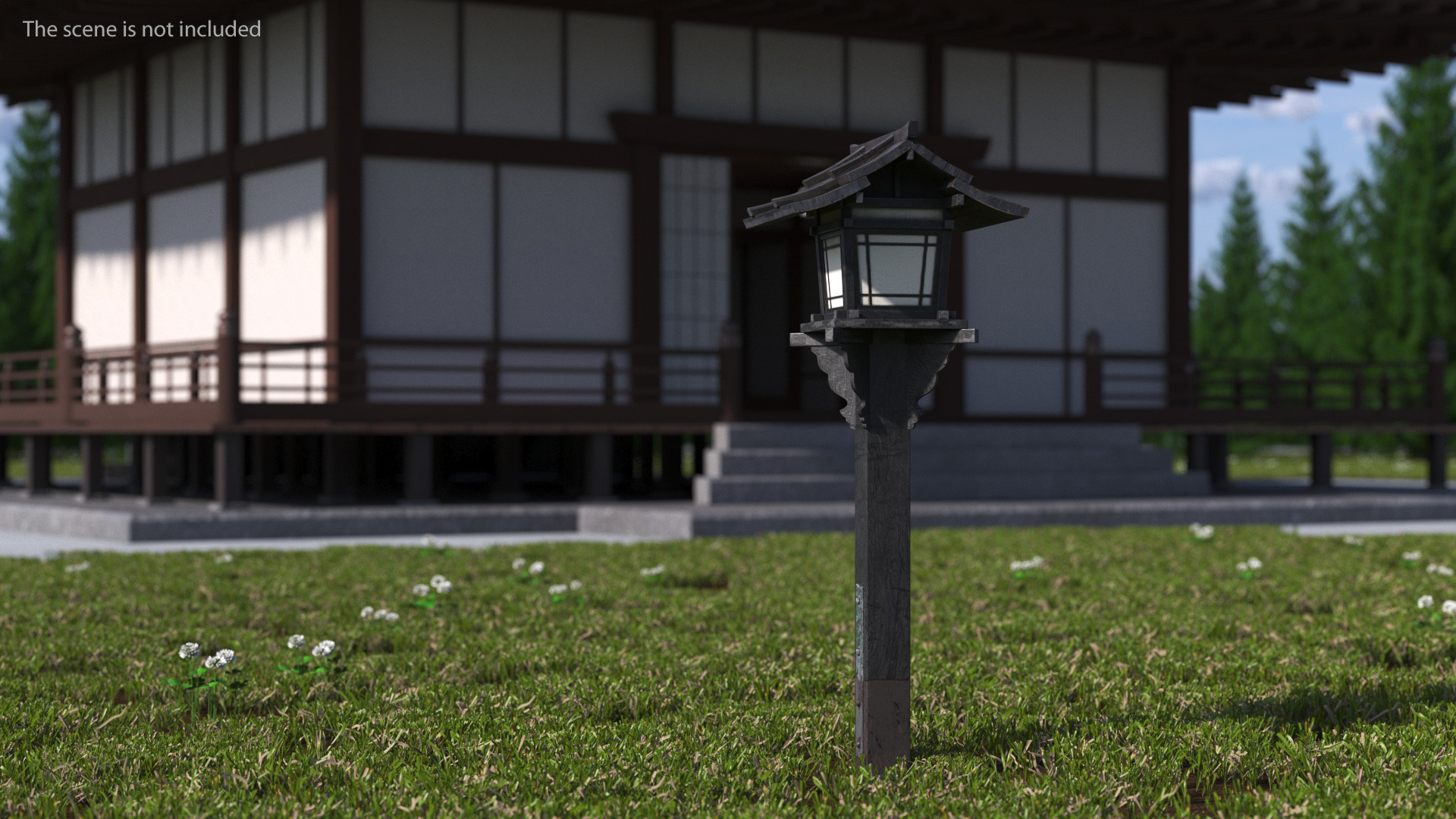 Traditional Japanese Lantern Old 3D