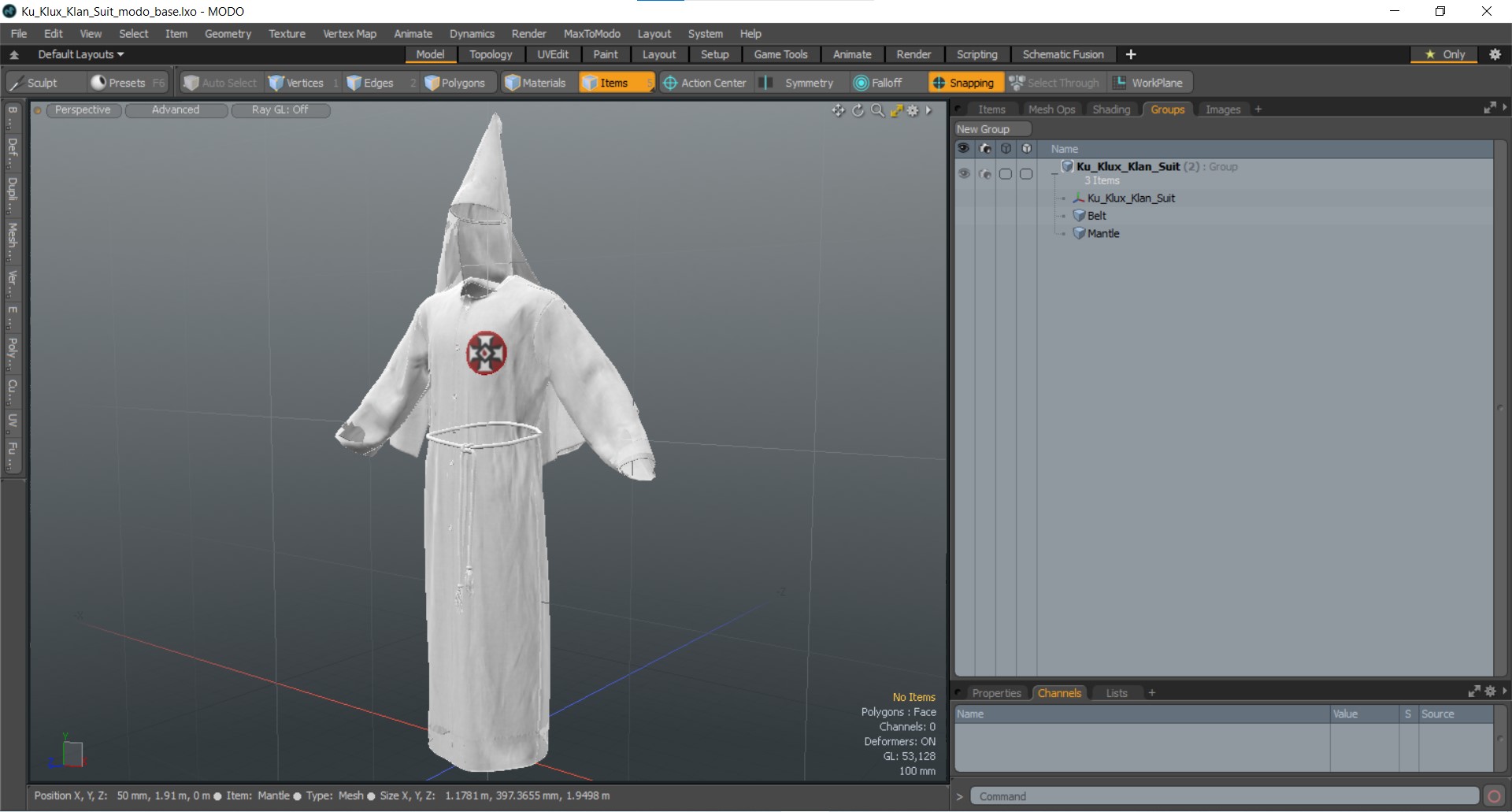 Ku Klux Klan Suit 3D