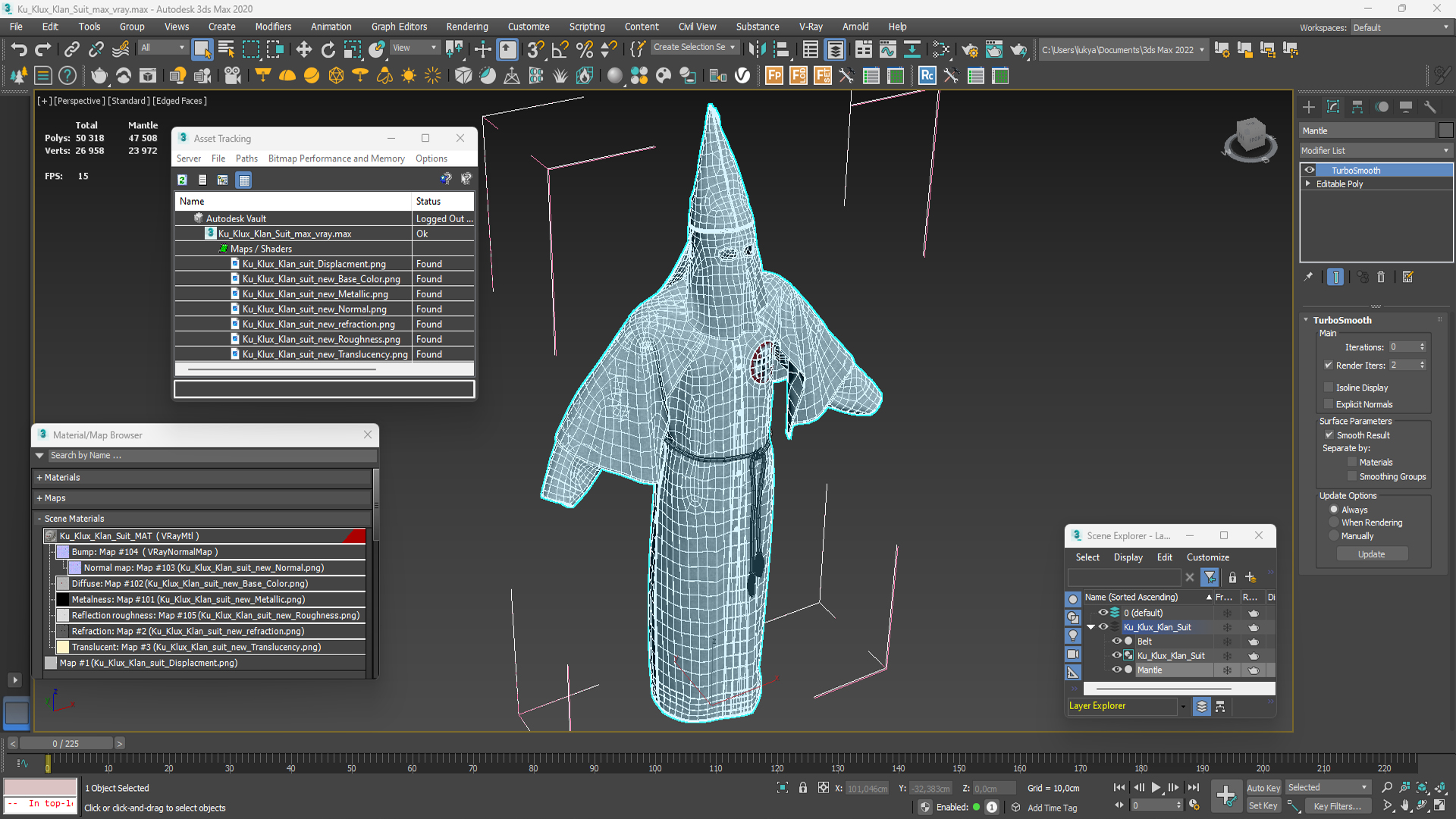 Ku Klux Klan Suit 3D