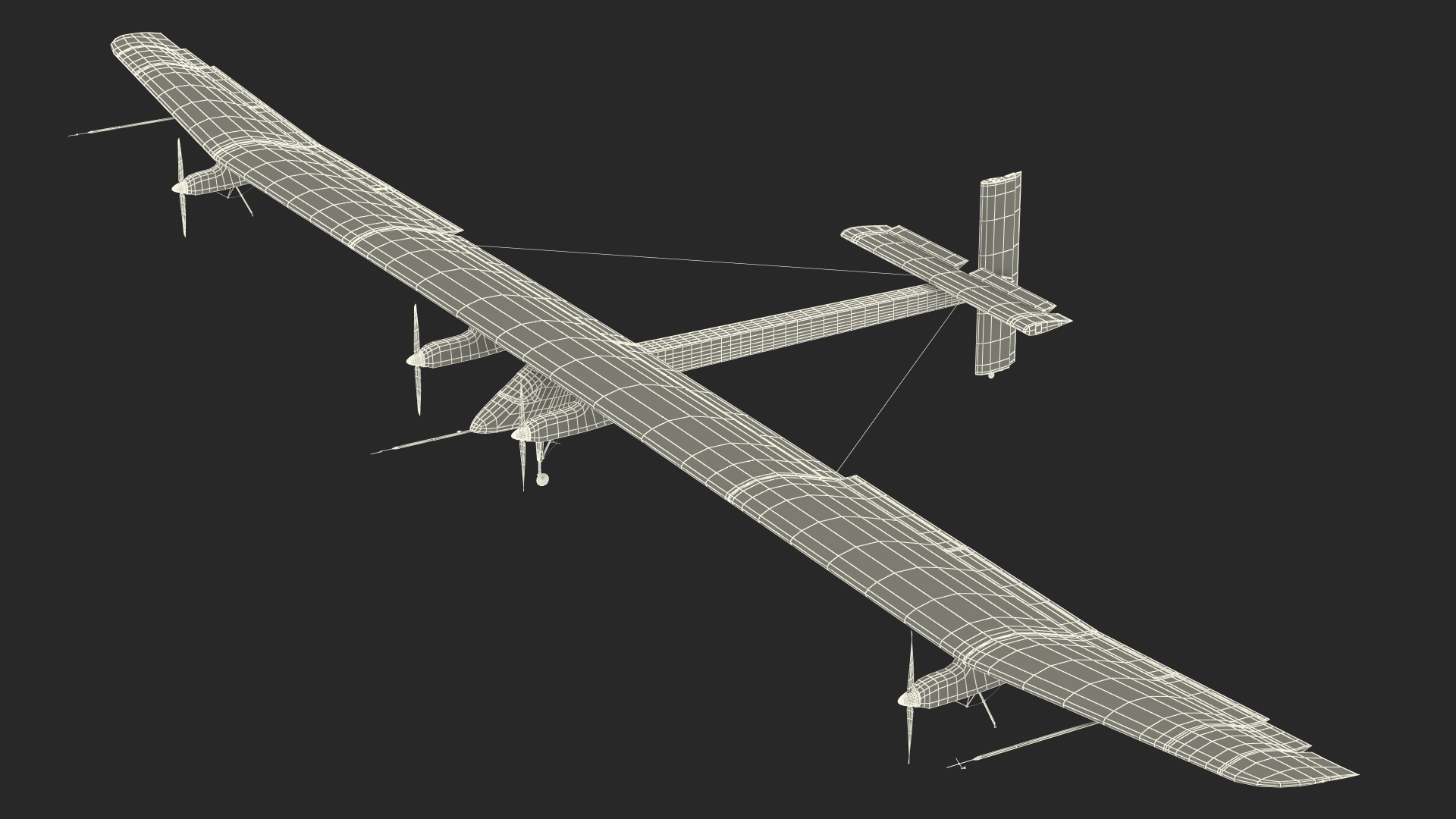 3D Airplane Solar Impulse HB-SIA Rigged