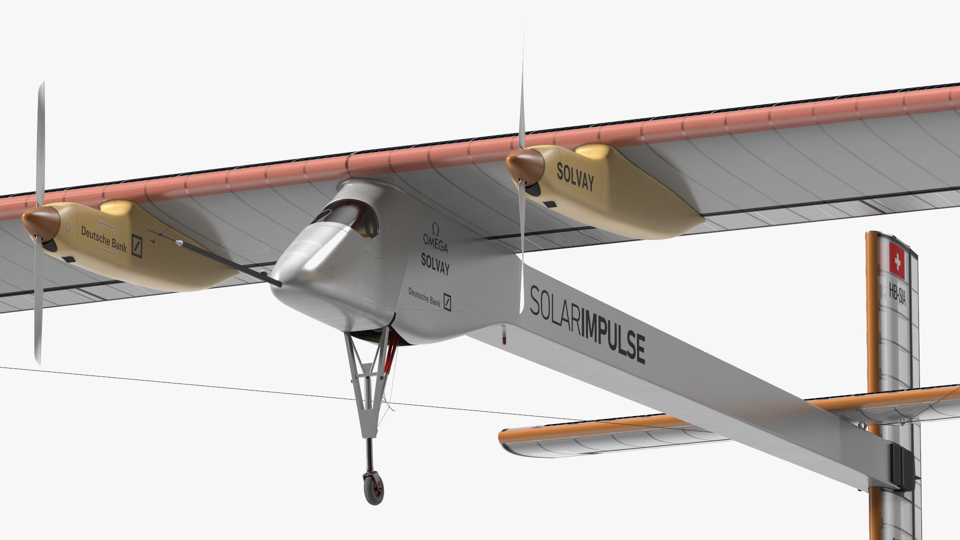 3D Airplane Solar Impulse HB-SIA Rigged