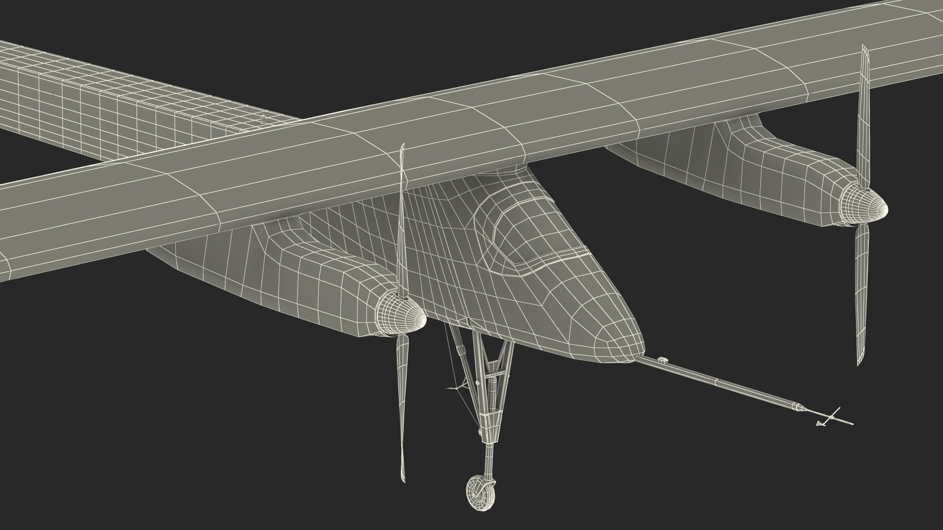 3D Airplane Solar Impulse HB-SIA Rigged