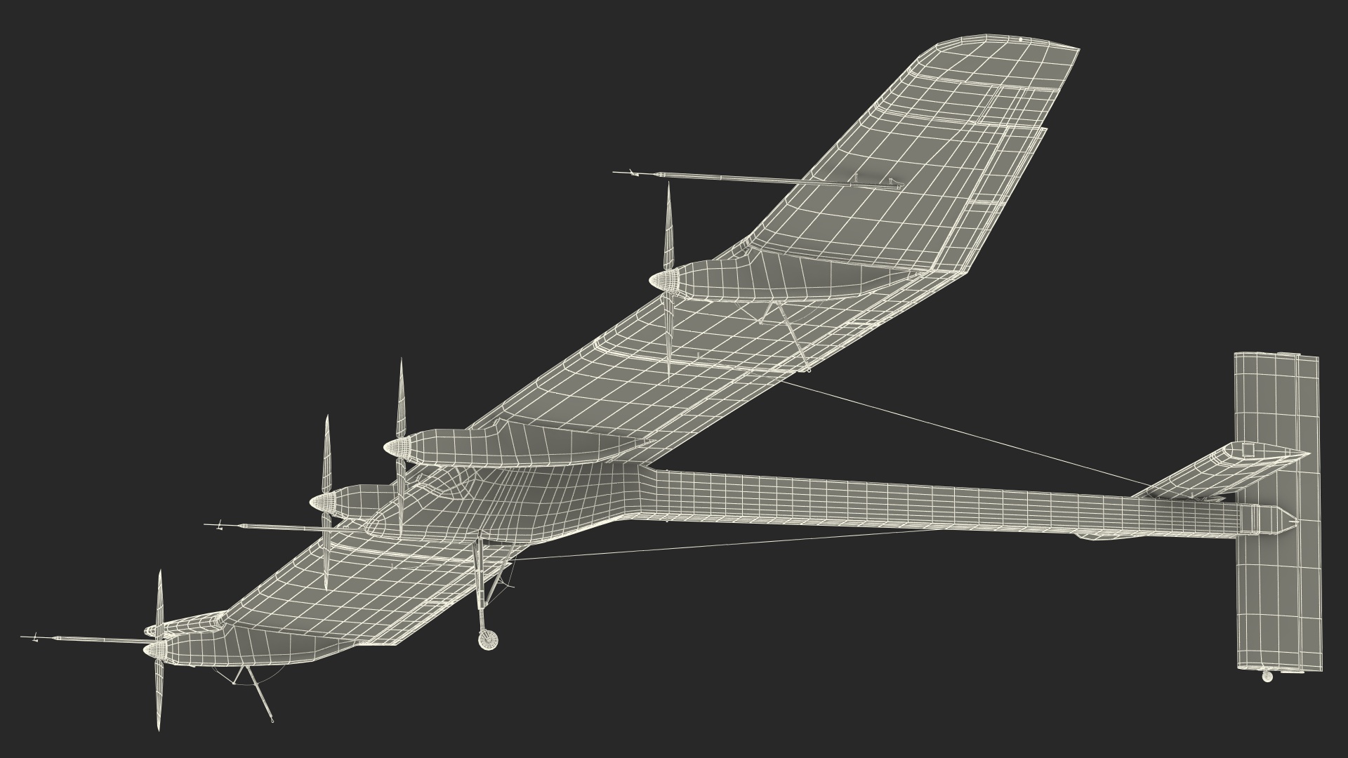 3D Airplane Solar Impulse HB-SIA Rigged