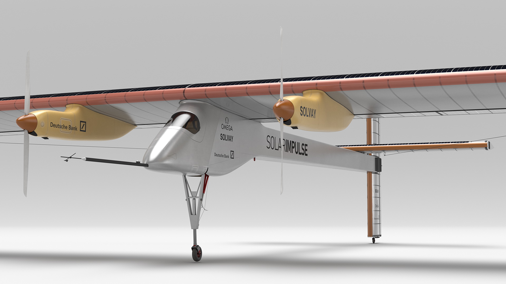 3D Airplane Solar Impulse HB-SIA Rigged