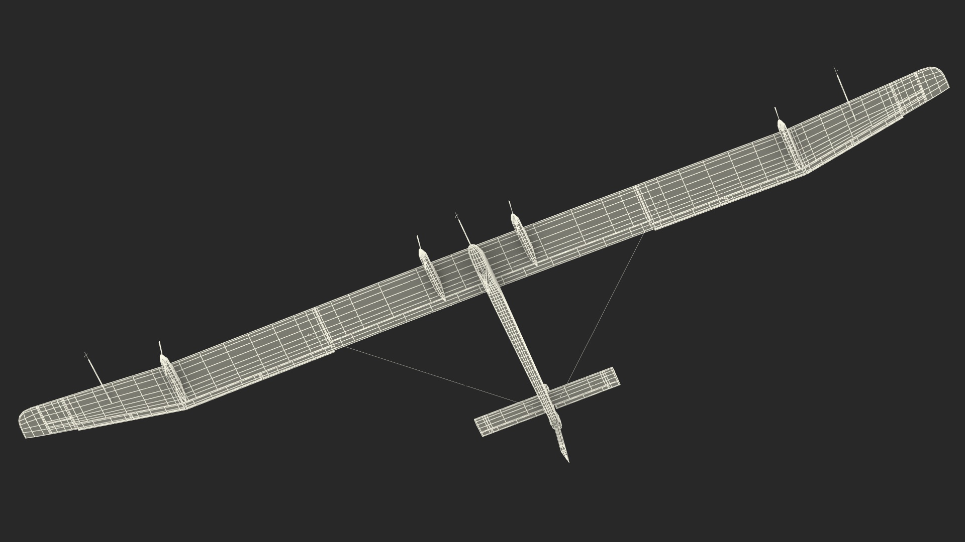 3D Airplane Solar Impulse HB-SIA Rigged