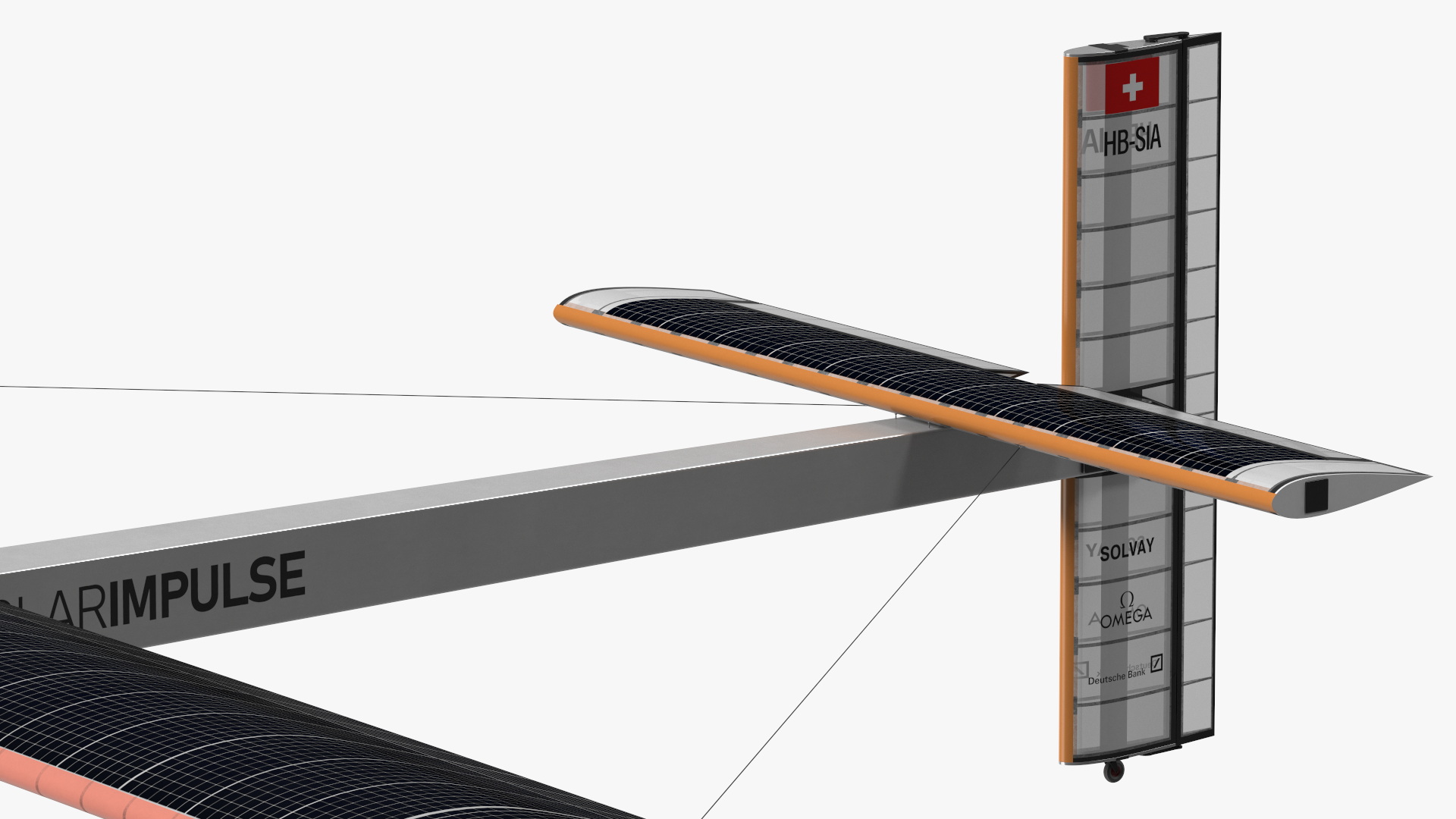 3D Airplane Solar Impulse HB-SIA Rigged