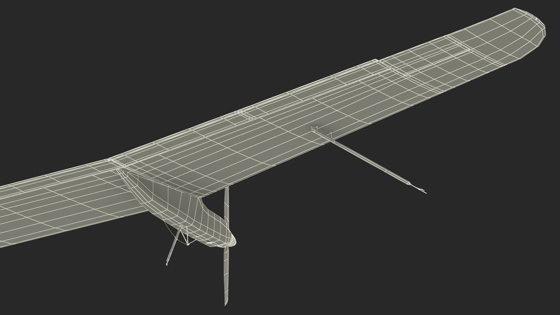 3D Airplane Solar Impulse HB-SIA Rigged