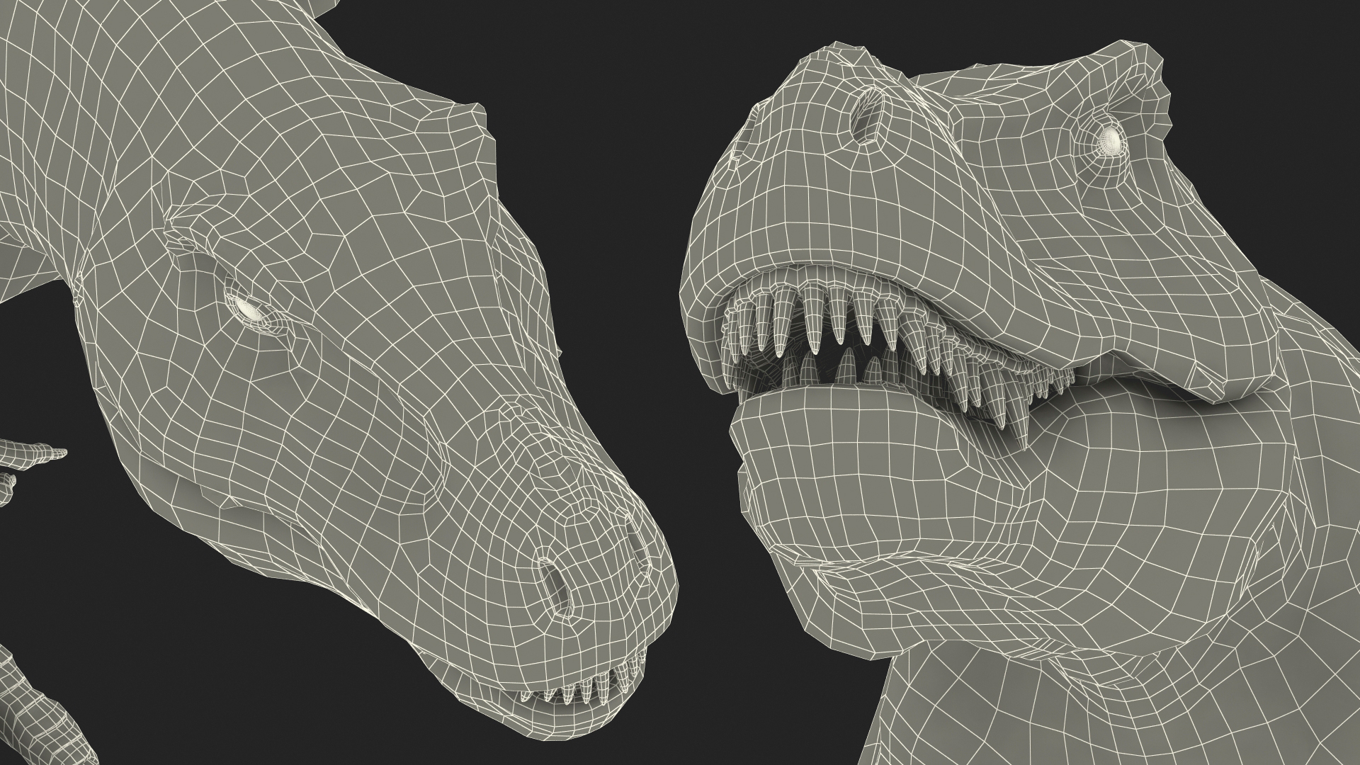 3D T Rex Running Animated Rigged for Cinema 4D model