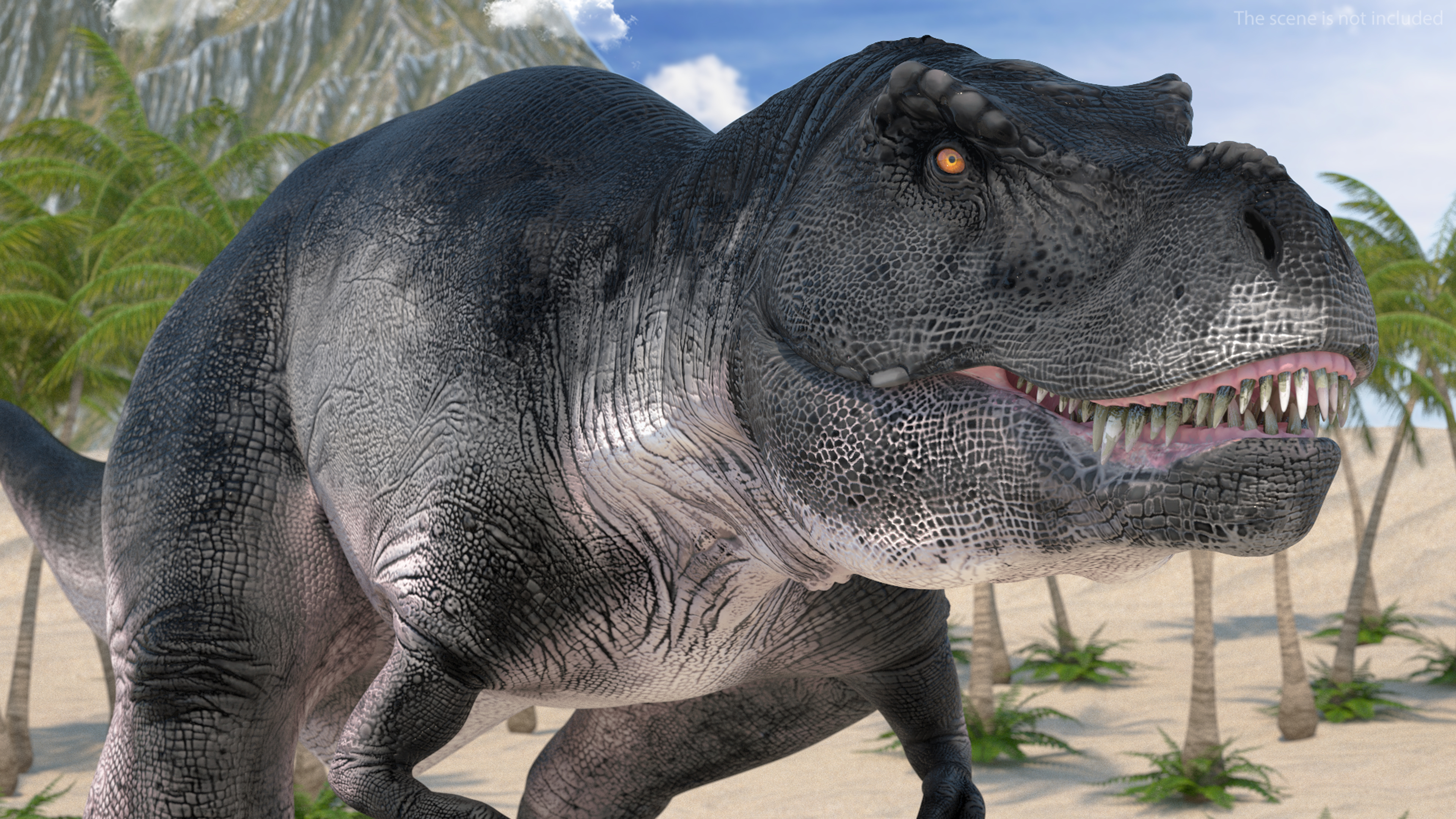 3D T Rex Running Animated Rigged for Cinema 4D model