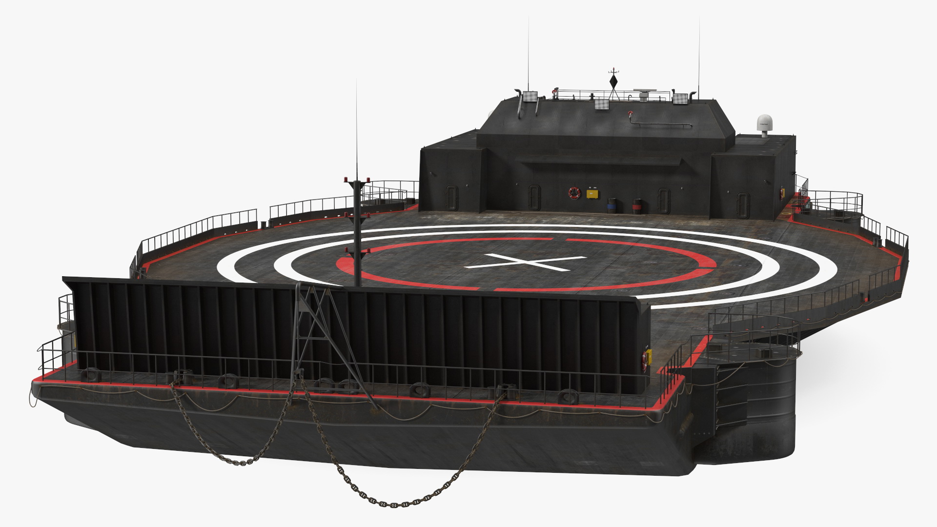 3D SpaceX Autonomous Rocket Recovery Barge Marmac